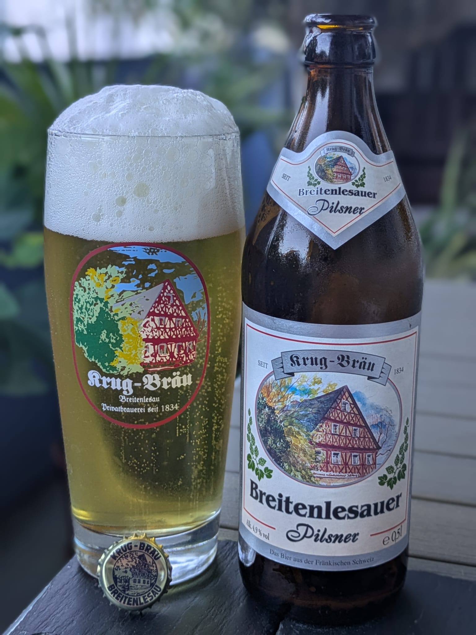 Bierprobe Breitenlesauer Pilsner von Krug-Bräu von FrankenBierFreund