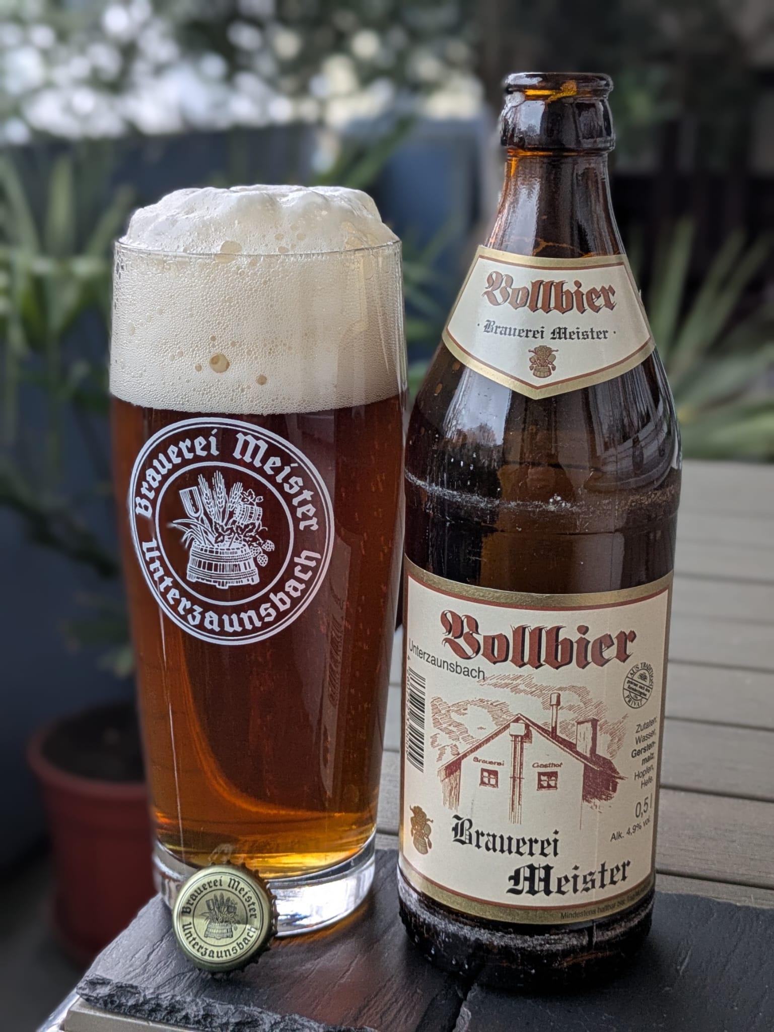 Bierprobe Vollbier der Brauerei Meister vom FrankenBierFreund