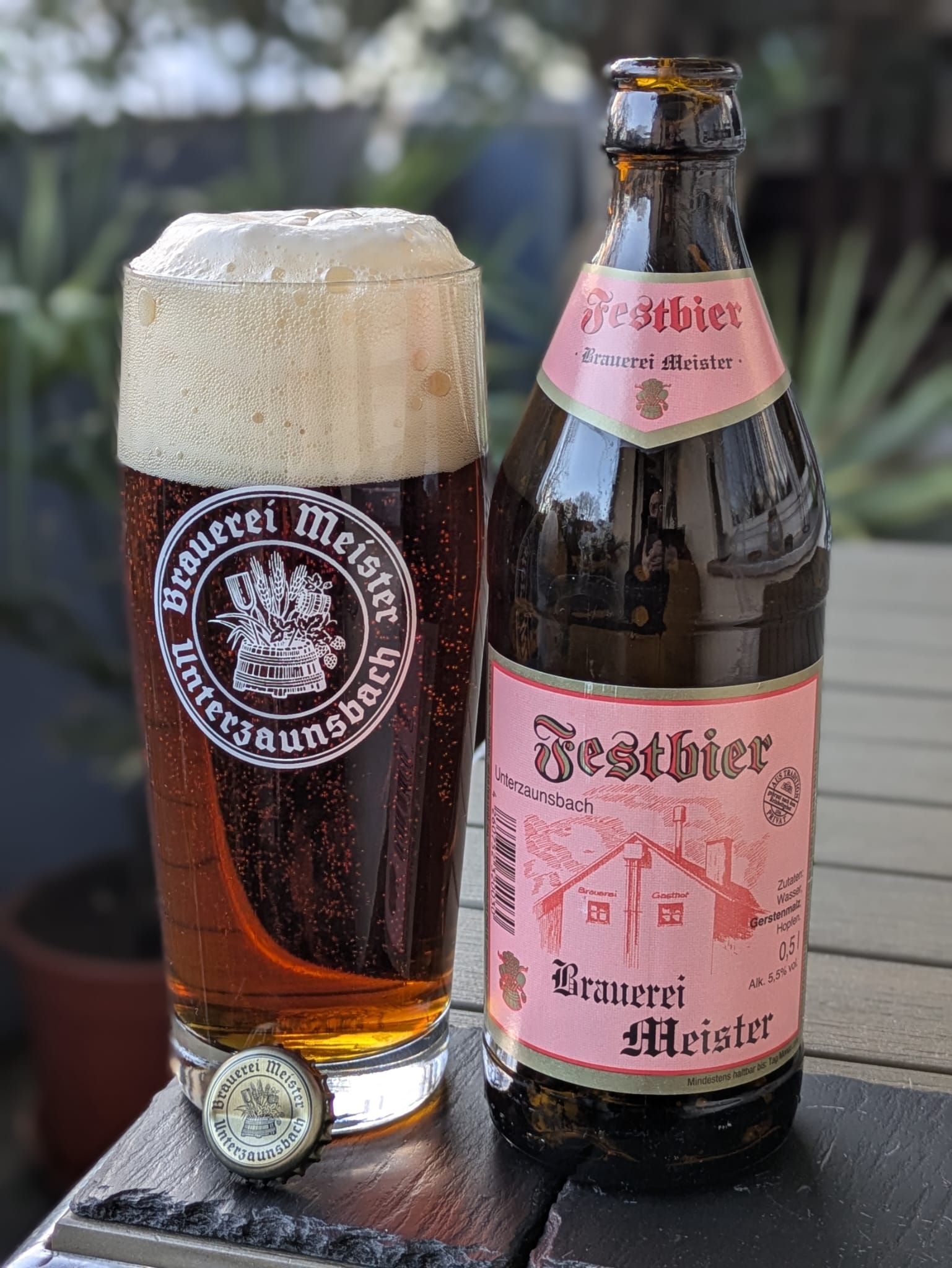 Bierprobe Festbier der Brauerei Meister von FrankenBierFreund