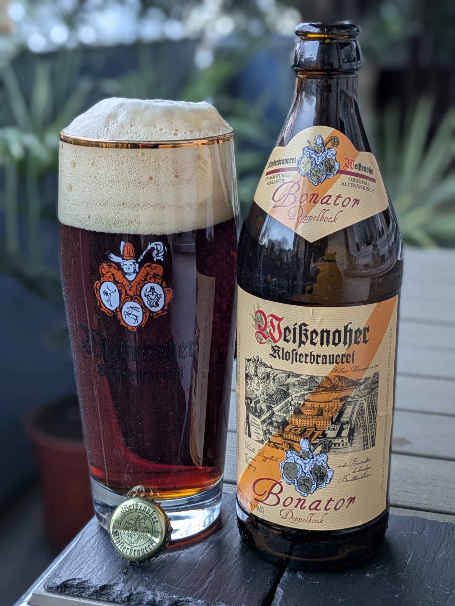 Bierprobe Bonator Doppelbock der Weißenoher Klosterbrauerei von FrankenBierFreund
