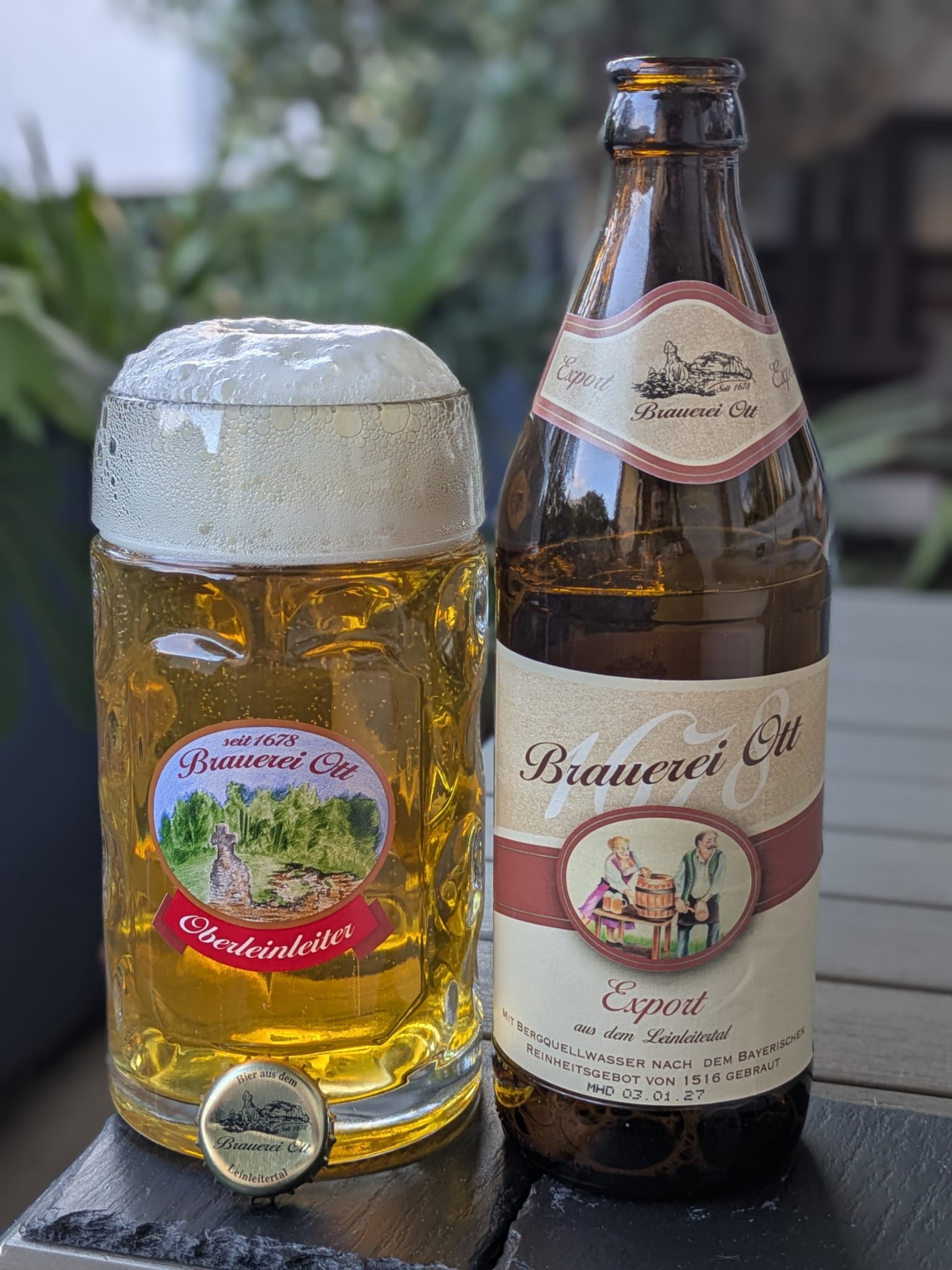 Bierprobe Export der Brauerei Ott von FrankenBierFreund