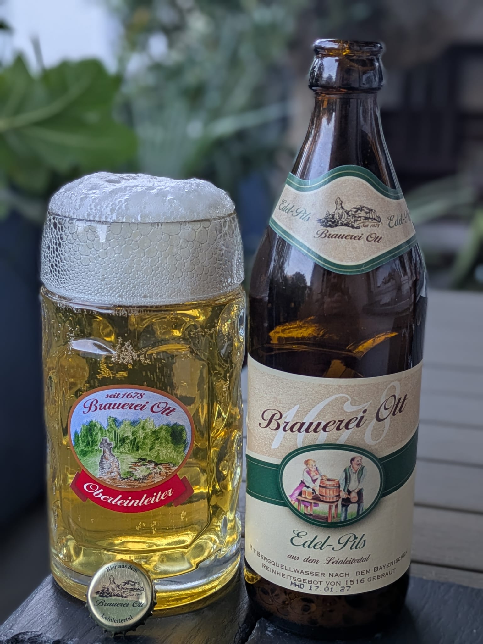 Bierprobe Edel-Pils der Brauerei Ott von FrankenBierFreund
