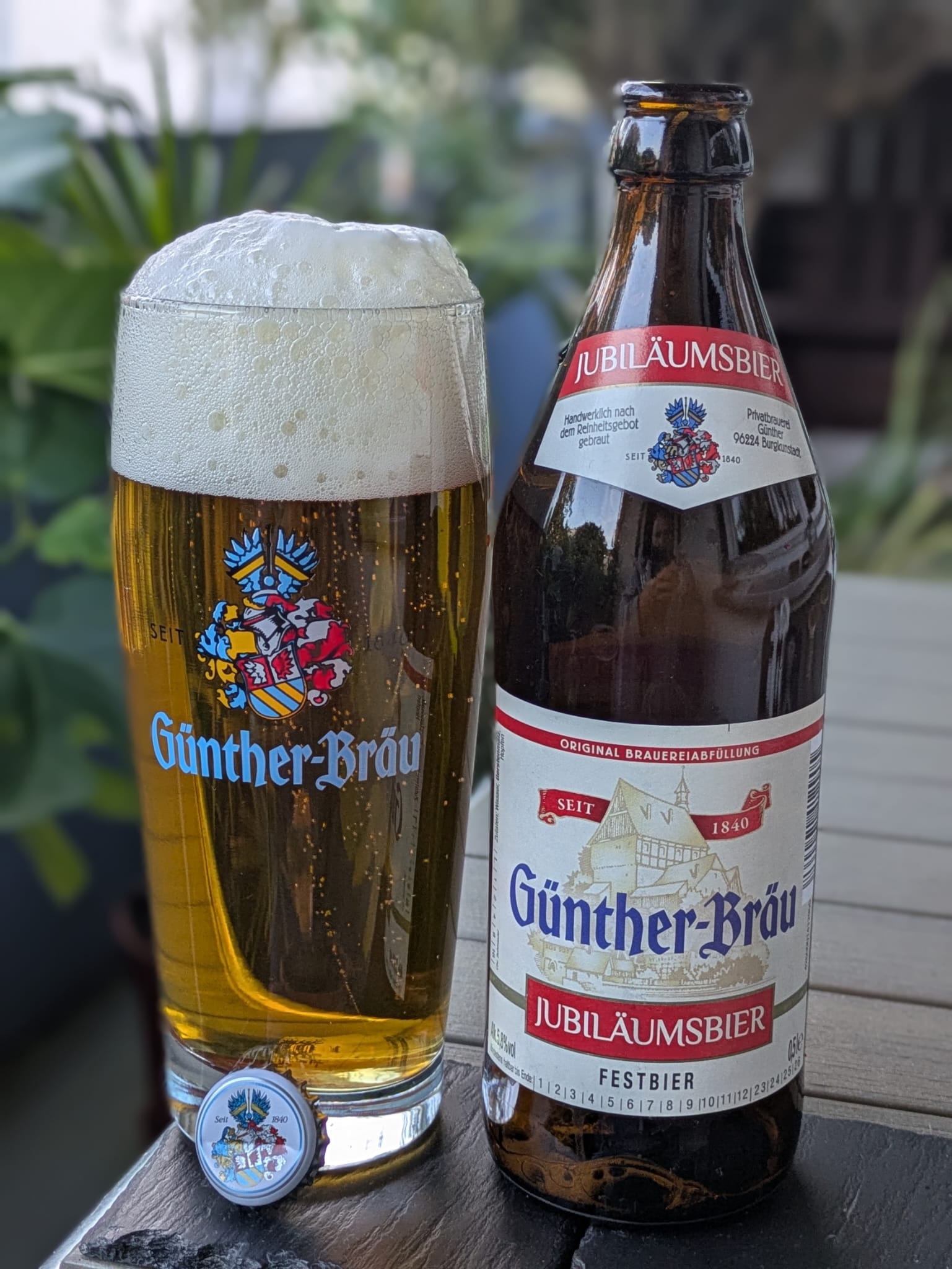 Bierprobe Jubiläumsbier von Günther-Bräu vom FrankenBierFreund