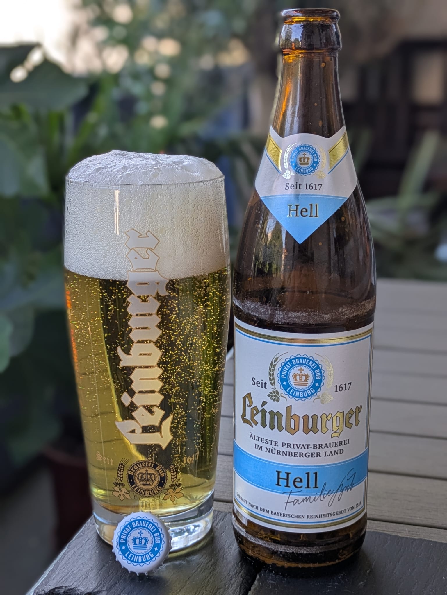 Bierprobe Leinburger Hell der Brauerei Bub von FrankenBierFreund