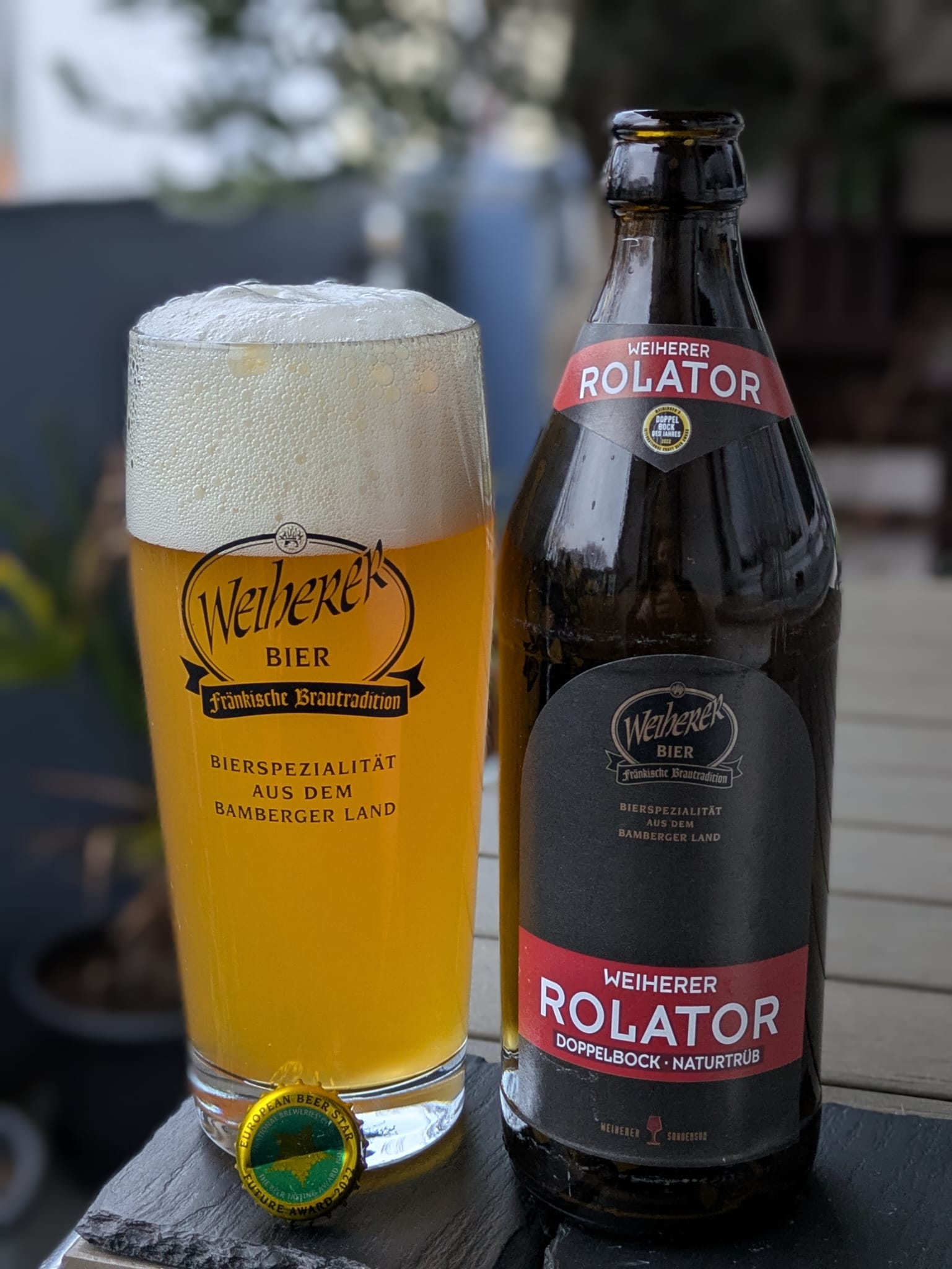 Bierprobe Weiherer Rolator der Brauerei Kundmüller von FrankenBierFreund