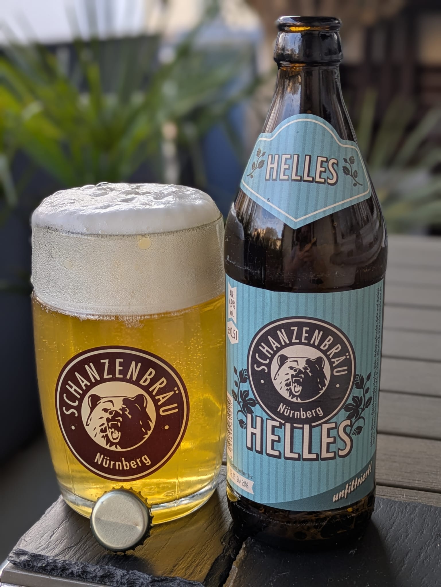 Bierprobe Helles der Brauerei Schanzenbräu von FrankenBierFreund
