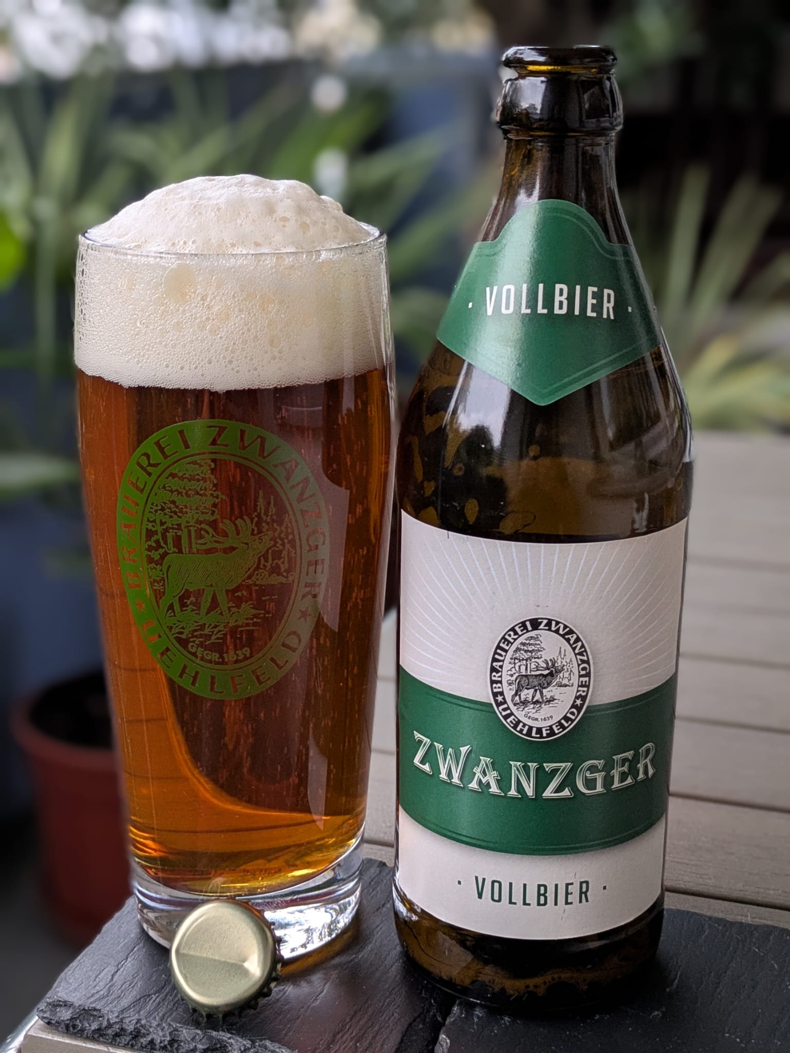 Bierprobe Vollbier der Brauerei Zwanzger von FrankenBierFreund