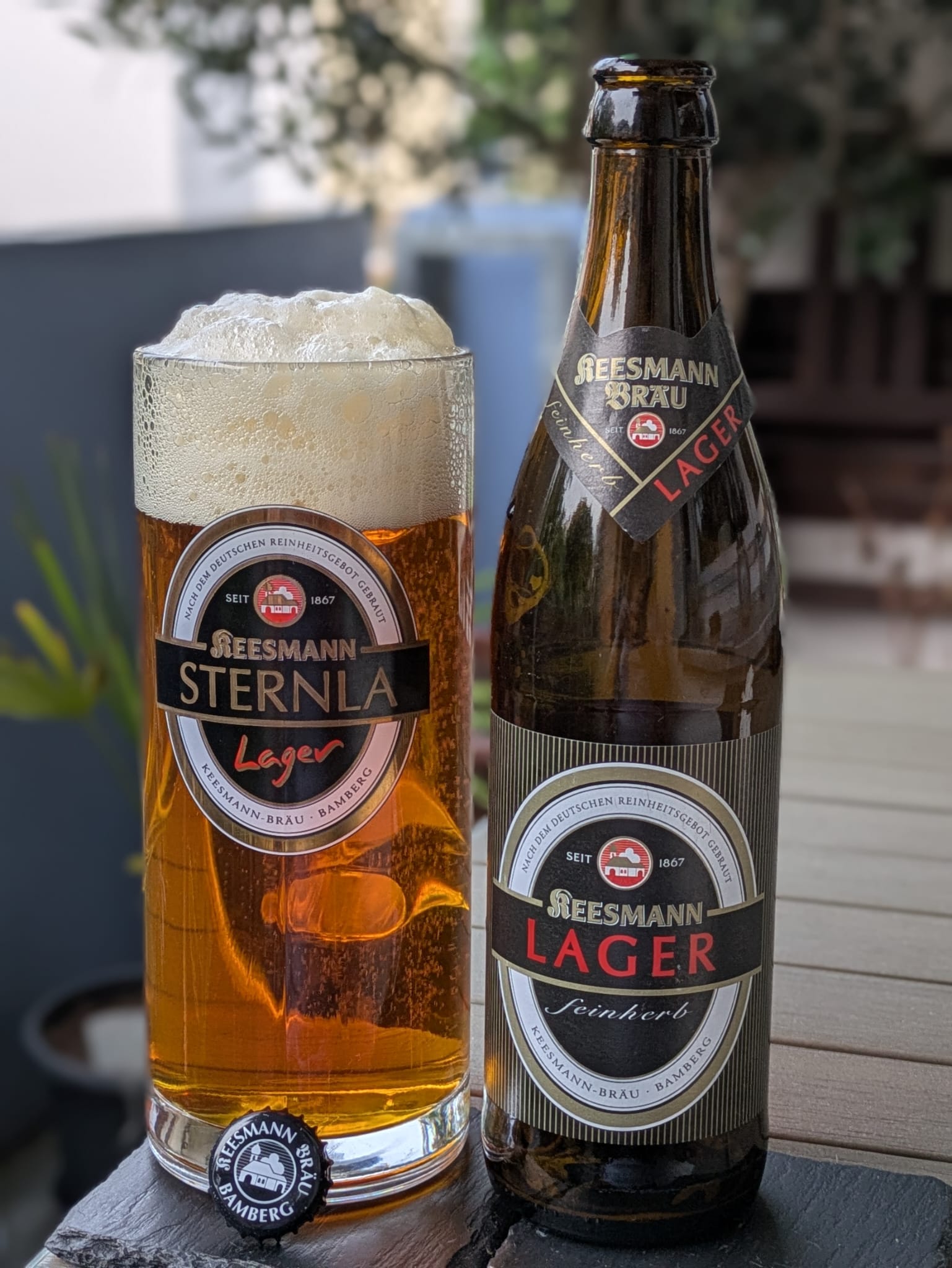 Bierprobe Lager feinherb der Brauerei Keesmann von FrankenBierFreund