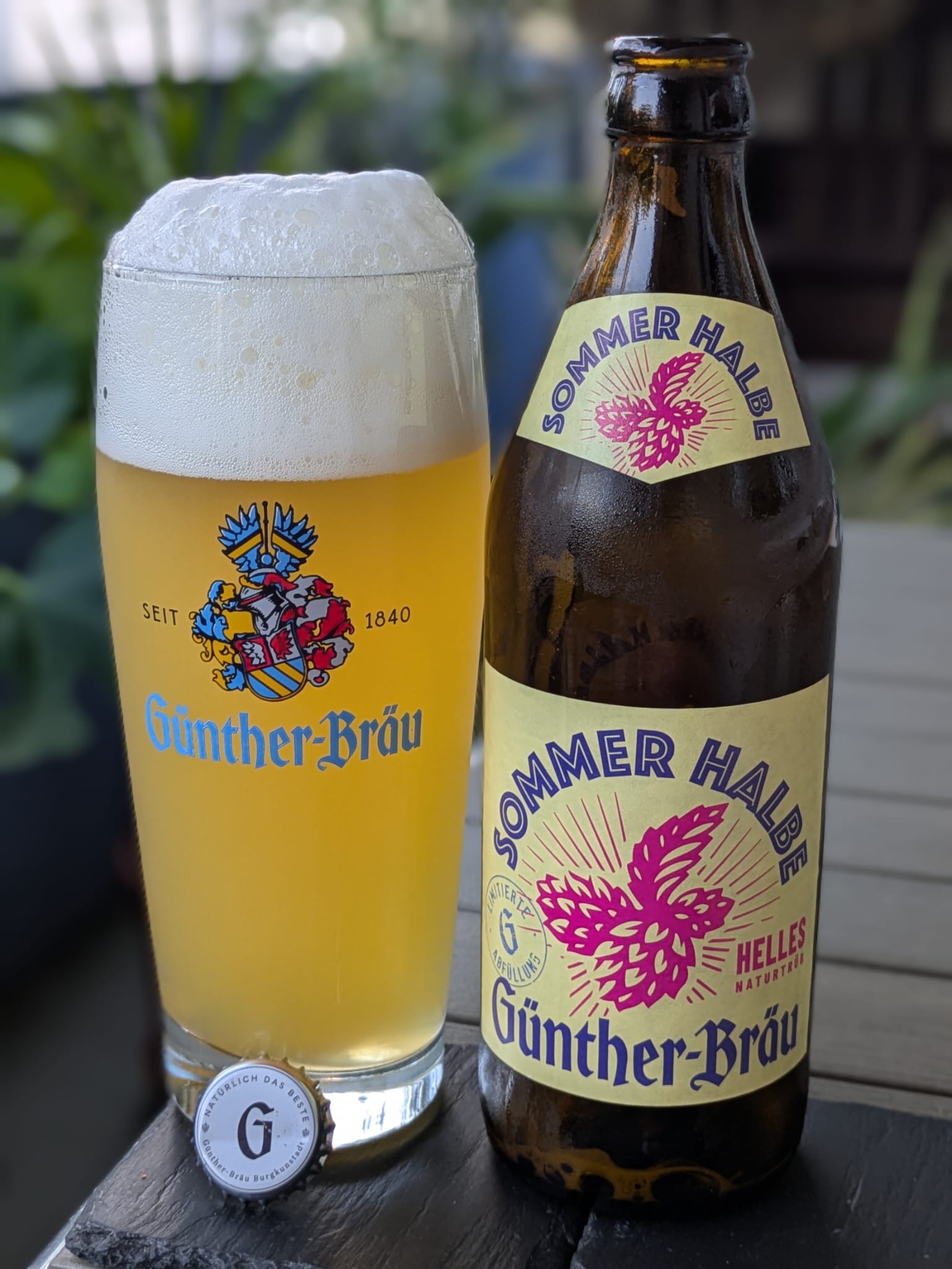 Bierprobe Sommer Halbe von Günther-Bräu vom FrankenBierFreund