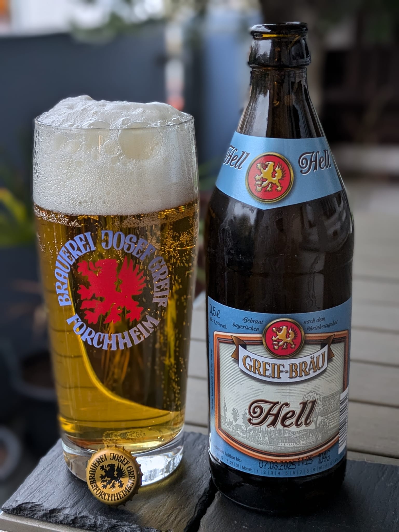 Bierprobe Hell von Greif-Bräu von FrankenBierFreund
