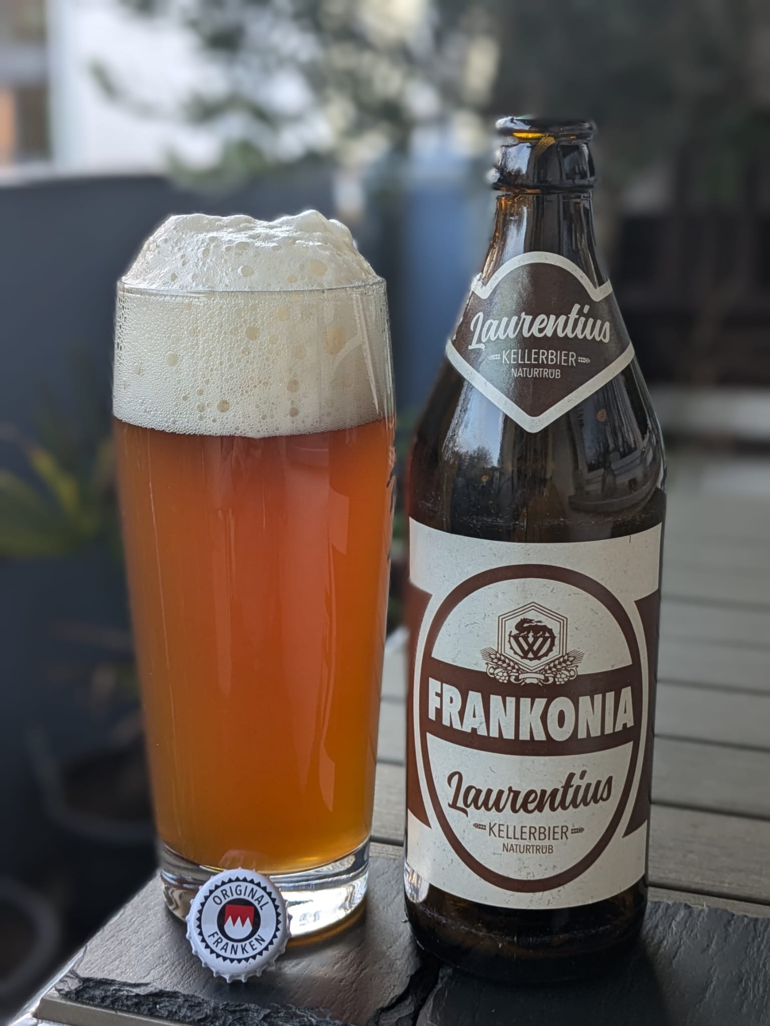 Bierprobe Frankonia Laurentius Kellerbier von Kauzen-Bräu von FrankenBierFreund