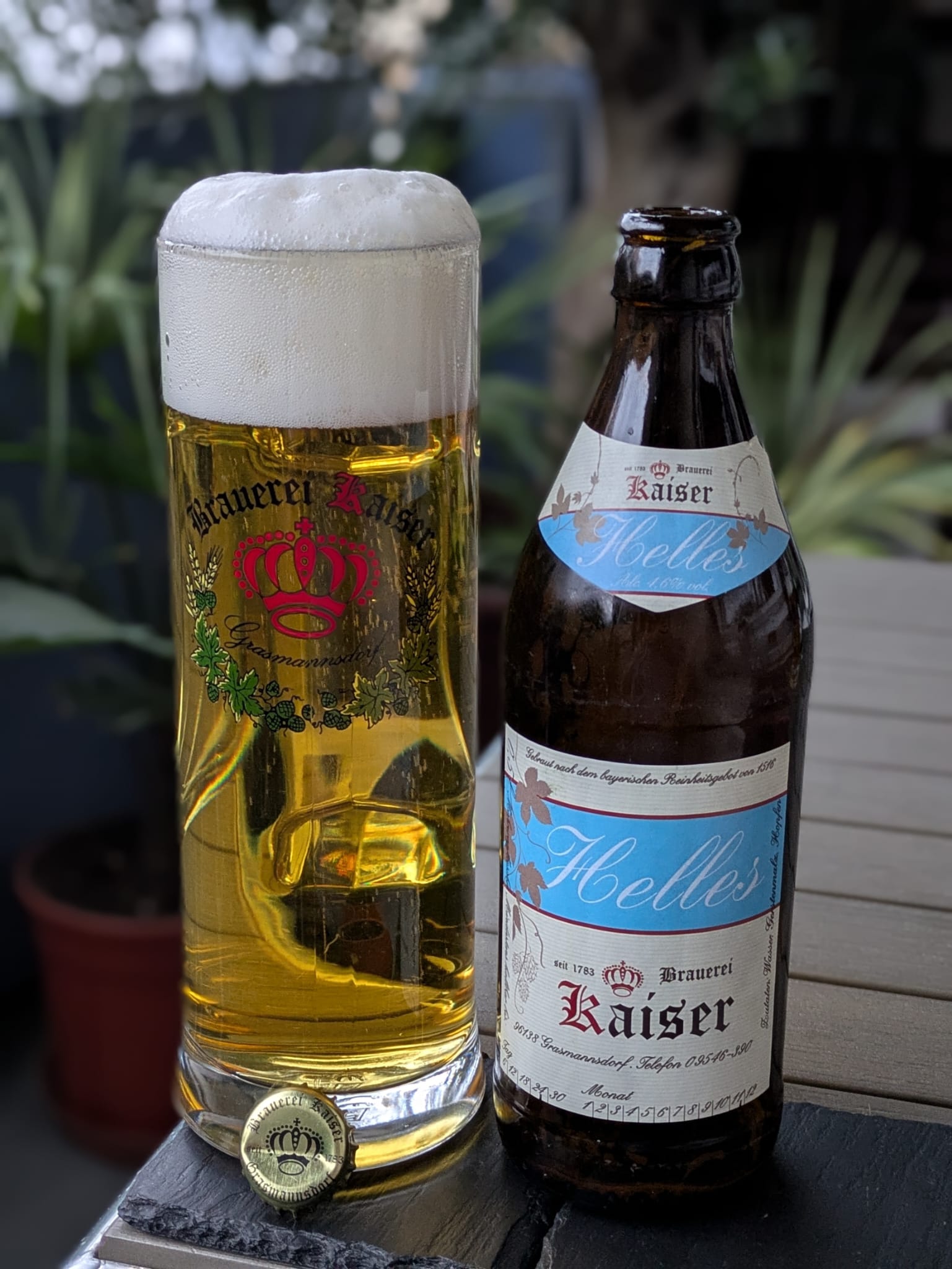 Bierprobe Helles der Brauerei Kaiser von FrankenBierFreund