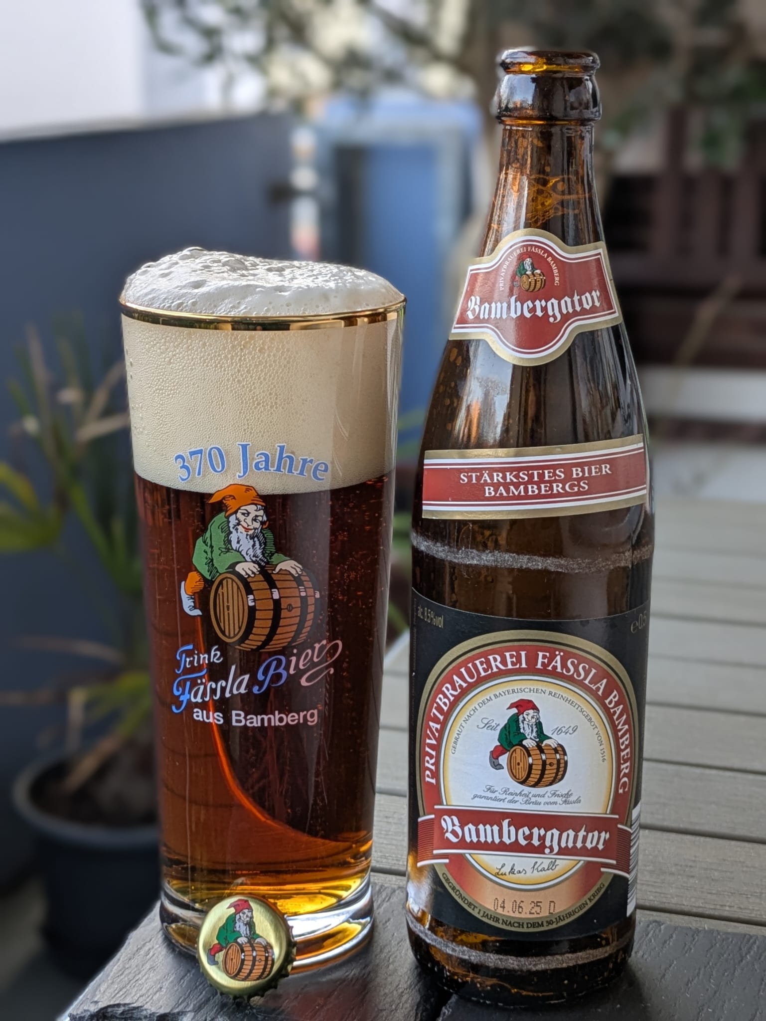 Bierprobe Bambergator der Brauerei Fässla von FrankenBierFreund