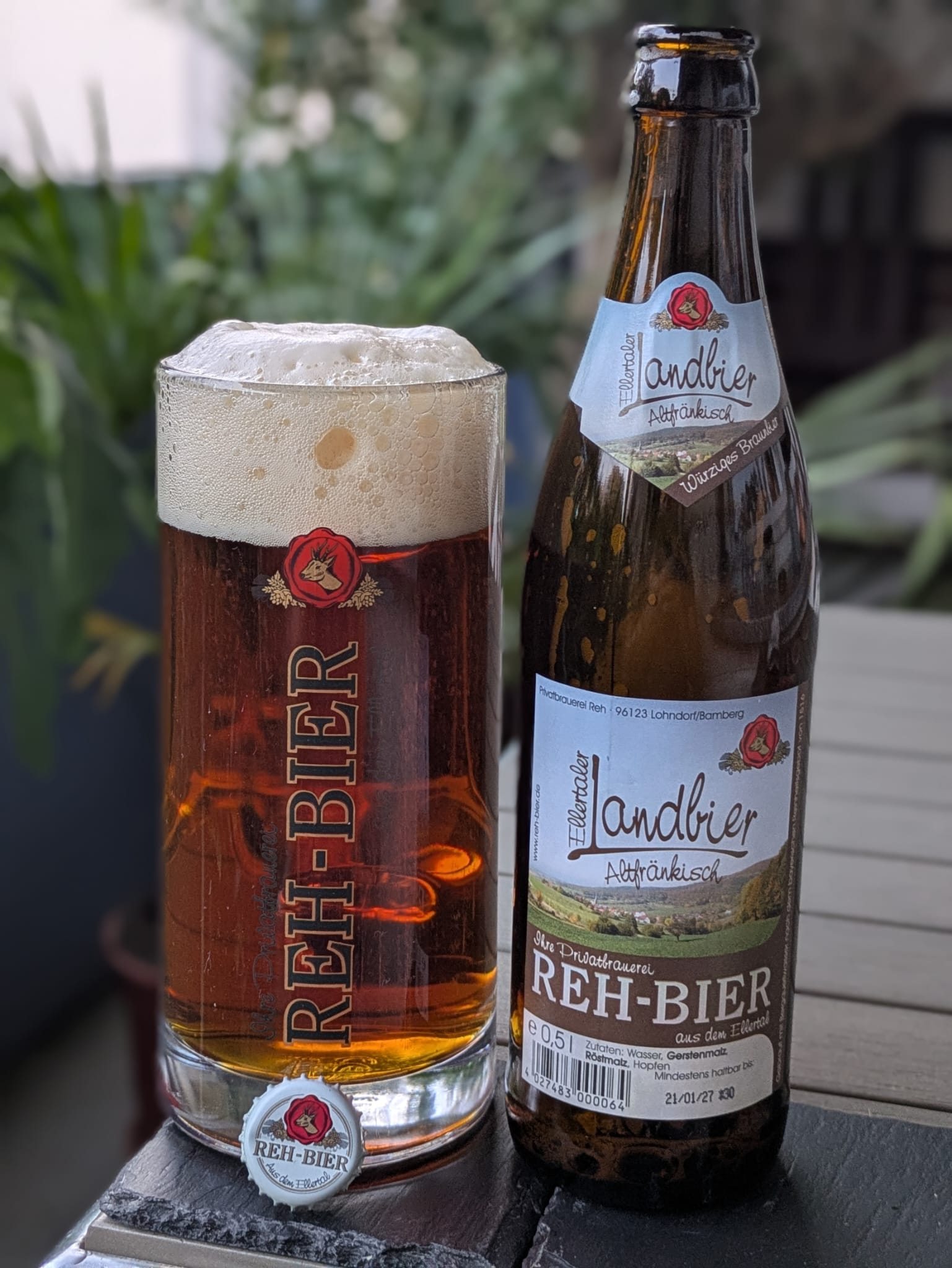 Bierprobe Ellertaler Landbier Altfränkisch der Privatbrauerei Reh von FrankenBierFreund