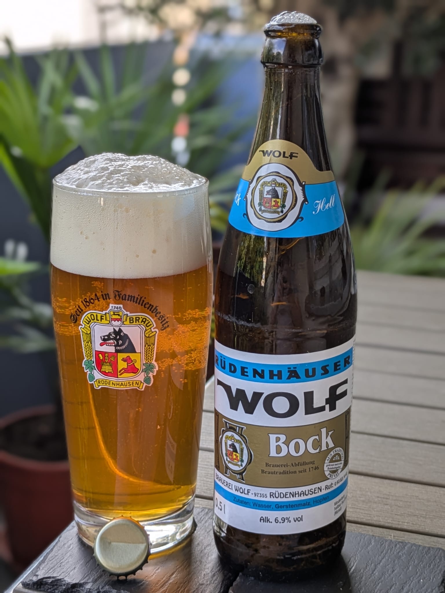 Bierprobe Rüdenhäuser Bock der Brauerei Wolf von FrankenBierFreund