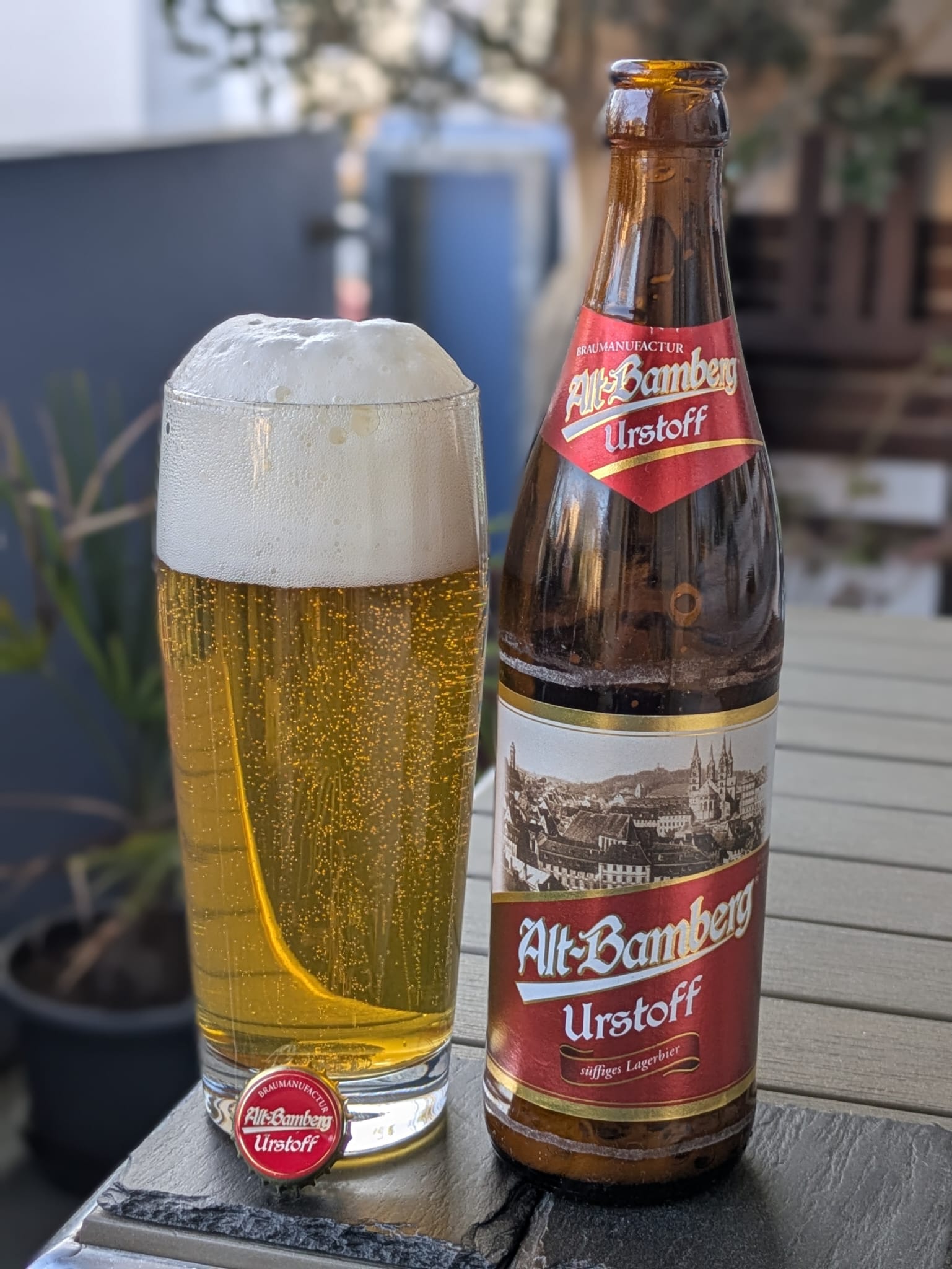 Bierprobe Urstoff der Braumanufactur Alt-Bamberg von FrankenBierFreund