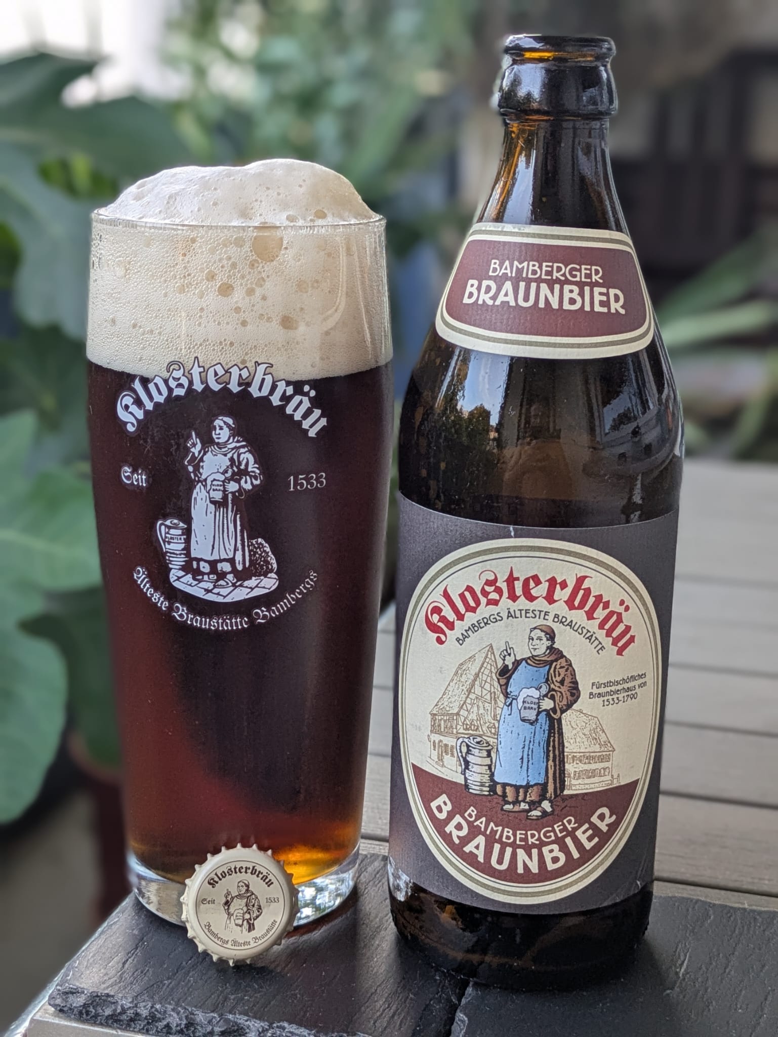Bierprobe Bamberger Braunbier von Klosterbräu von FrankenBierFreund