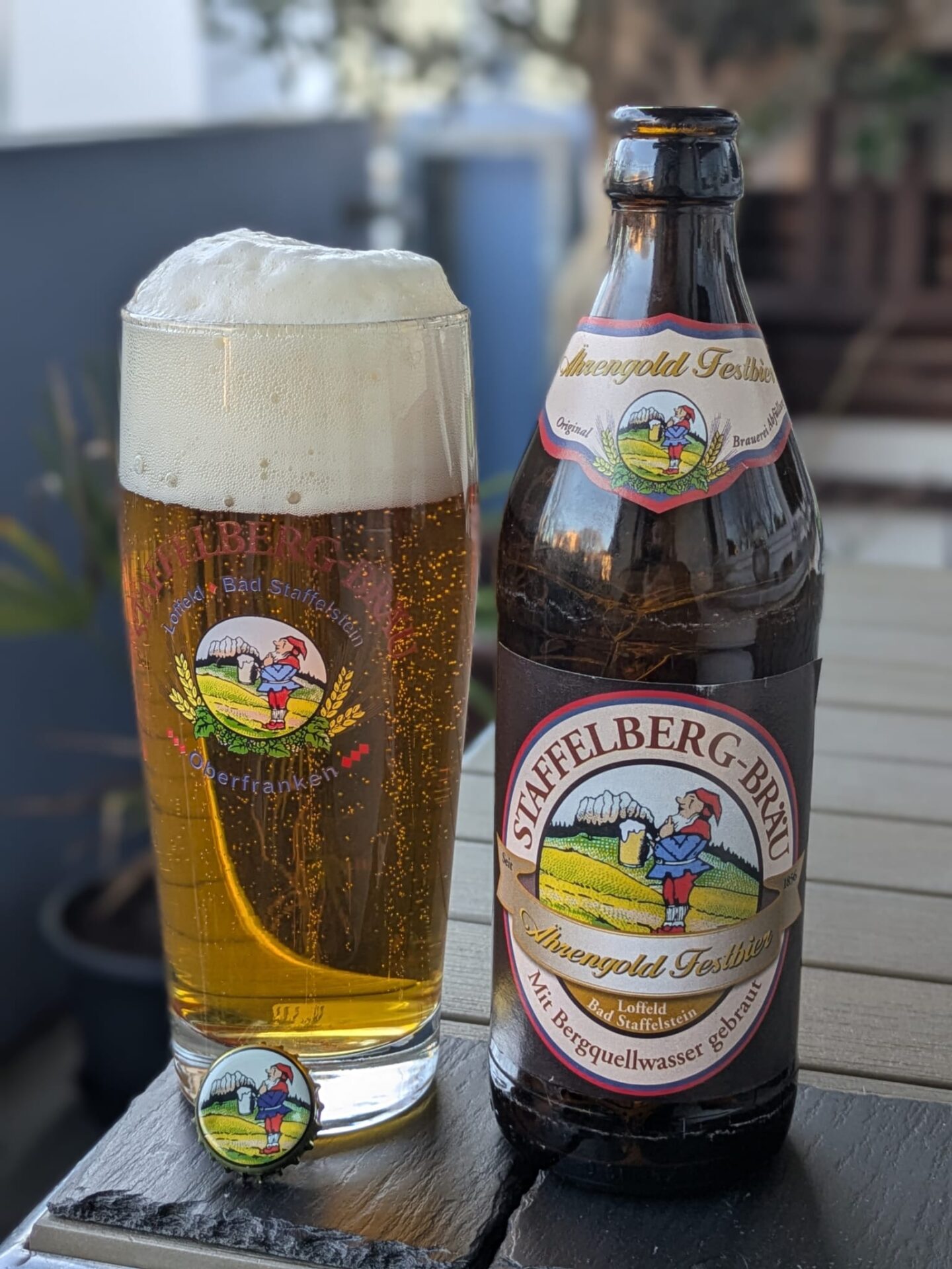 Mein 300stes fränkisches Bier: Das Ährendgold Festbier von Staffelberg-Bräu aus Loffeld in Oberfranken