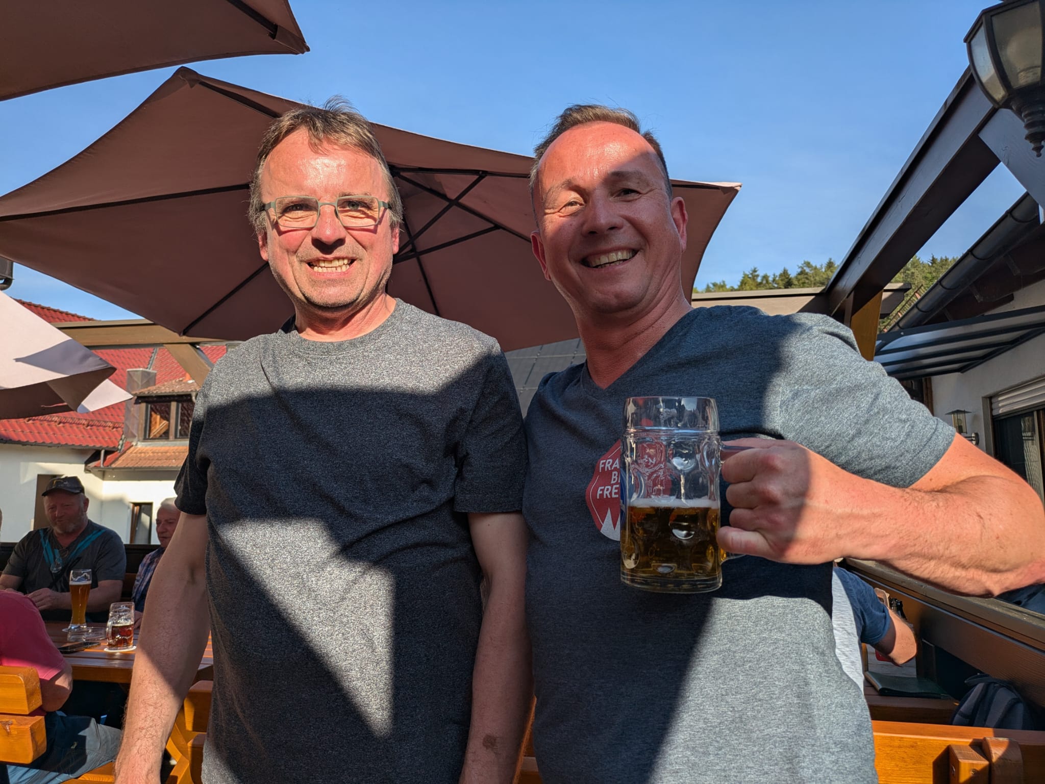 Braumeister und Inhaber Georg SChroll und der FrankenBierFreund