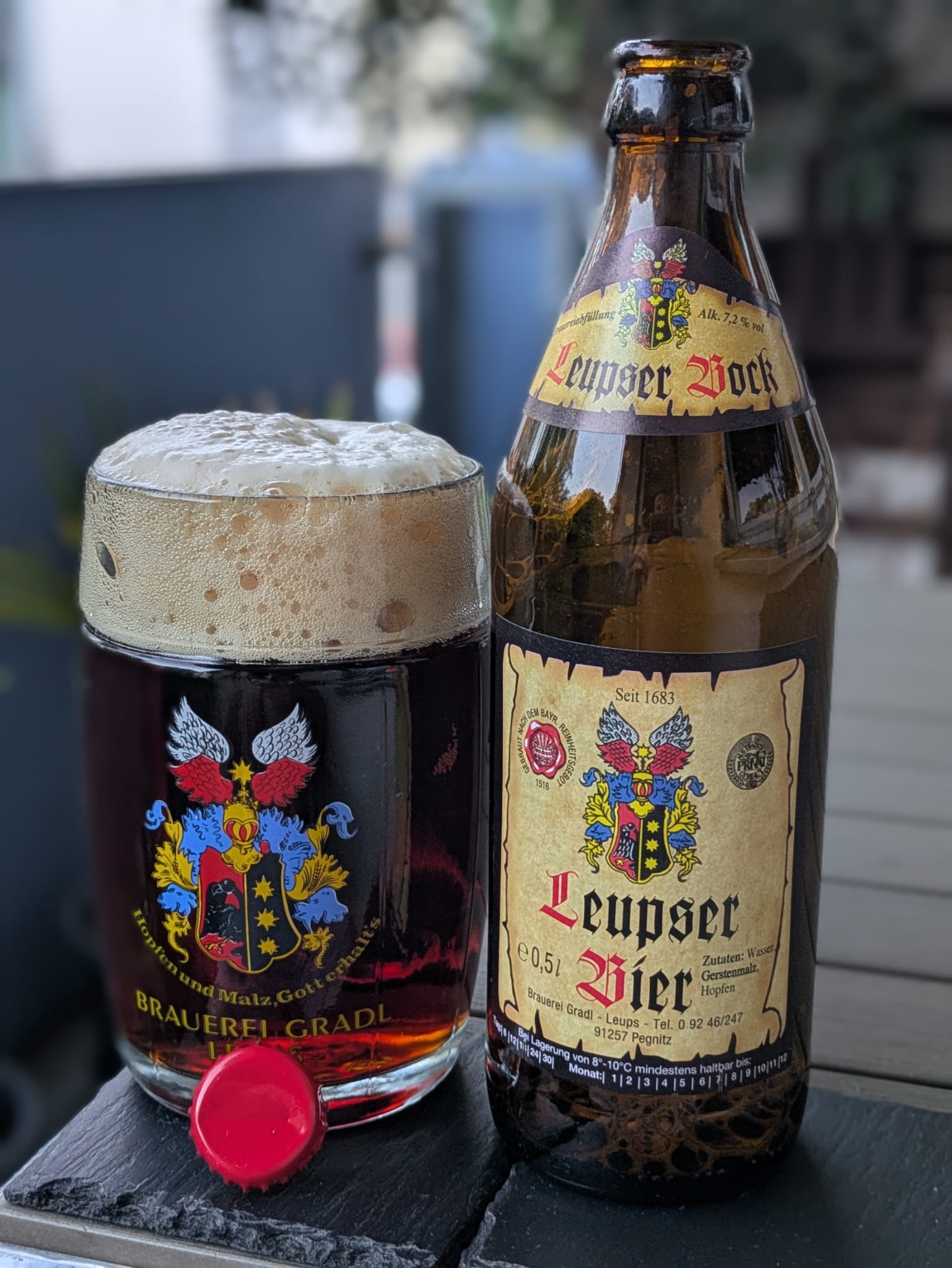 Bierprobe Leupser Bock der Brauerei Gradl von FrankenBierFreund