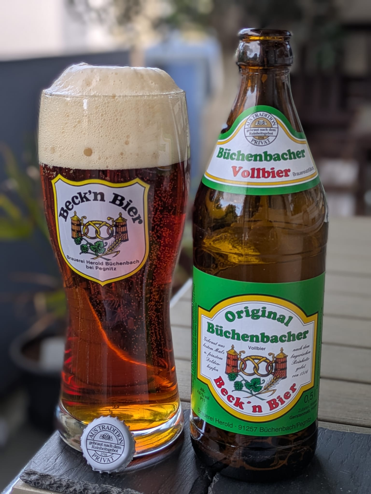 Bierprobe Büchenbacher Beck'n Bier der Brauerei Herold von FrankenBierFreund