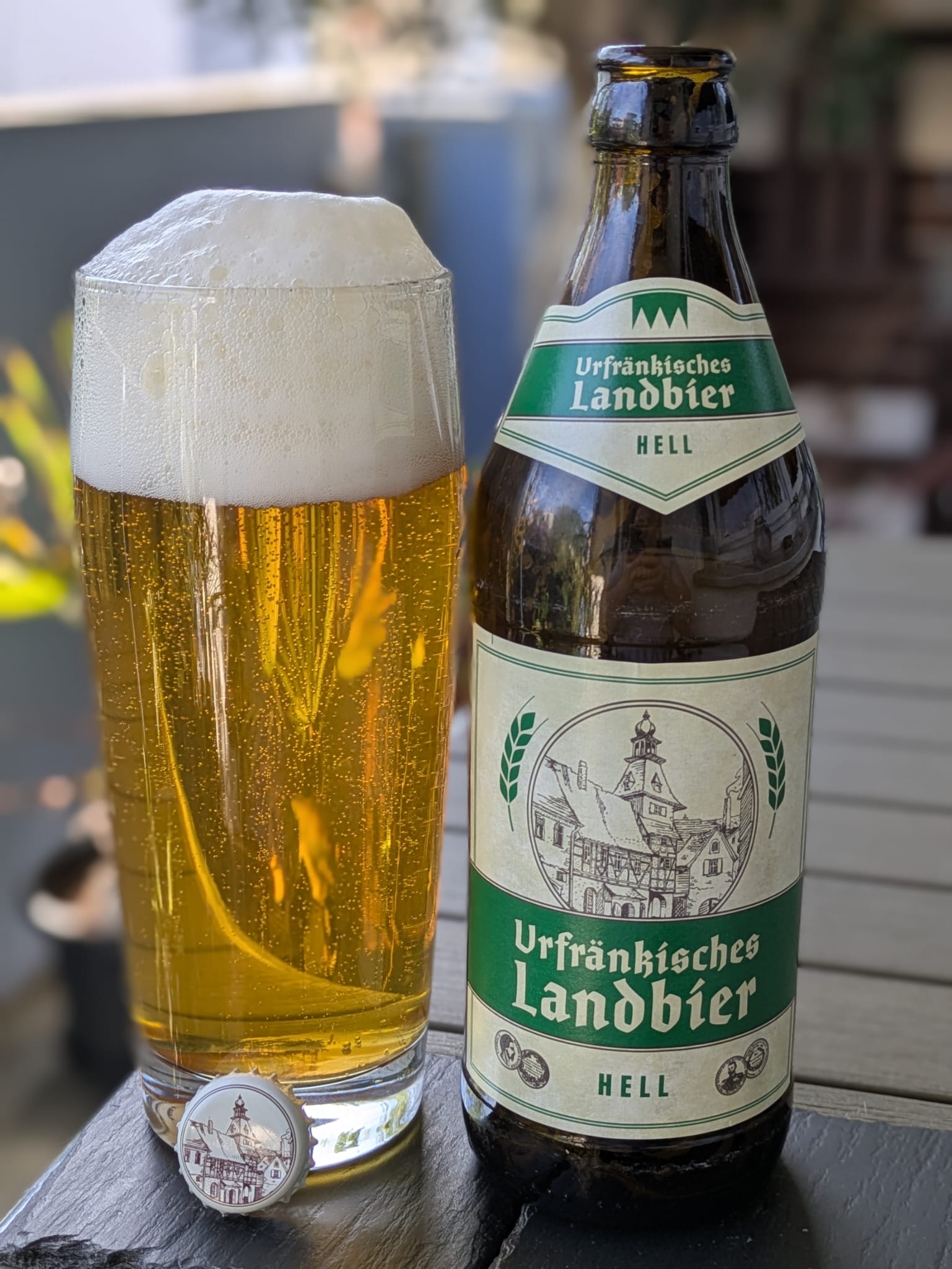 Bierprobe Urfränkisches Landbier Hell der Brauerei Kesselringvon FrankenBierFreund