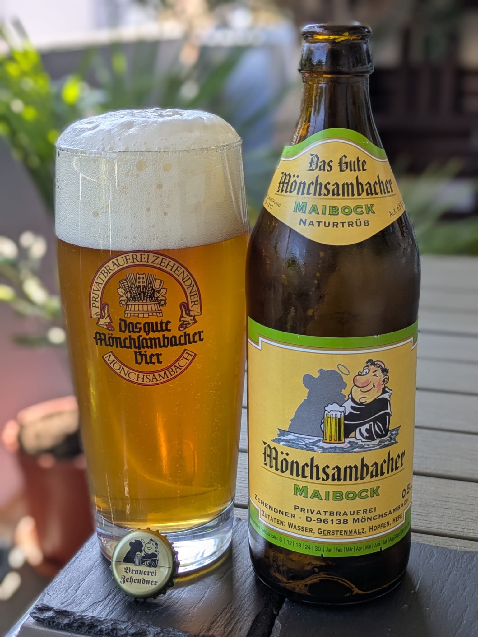 Bierprobe Mönchsambacher Maibock der Brauerei Zehendner von FrankenBierFreund