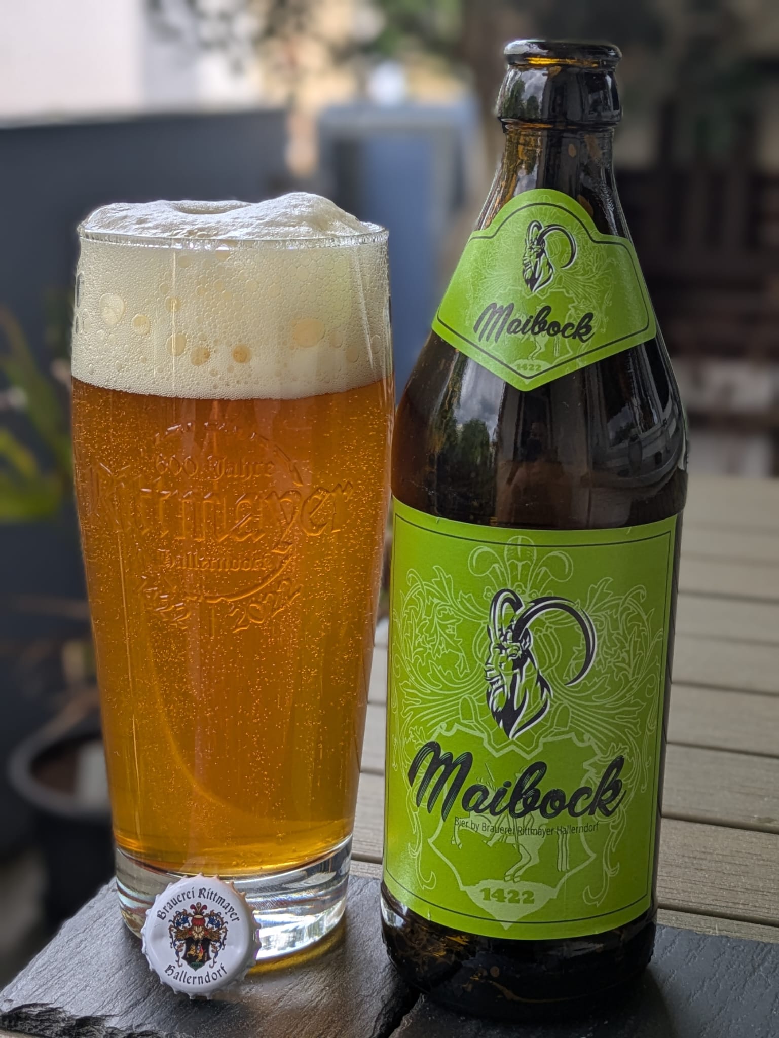 Bierprobe Maibock der Brauerei Rittmayer von FrankenBierFreund