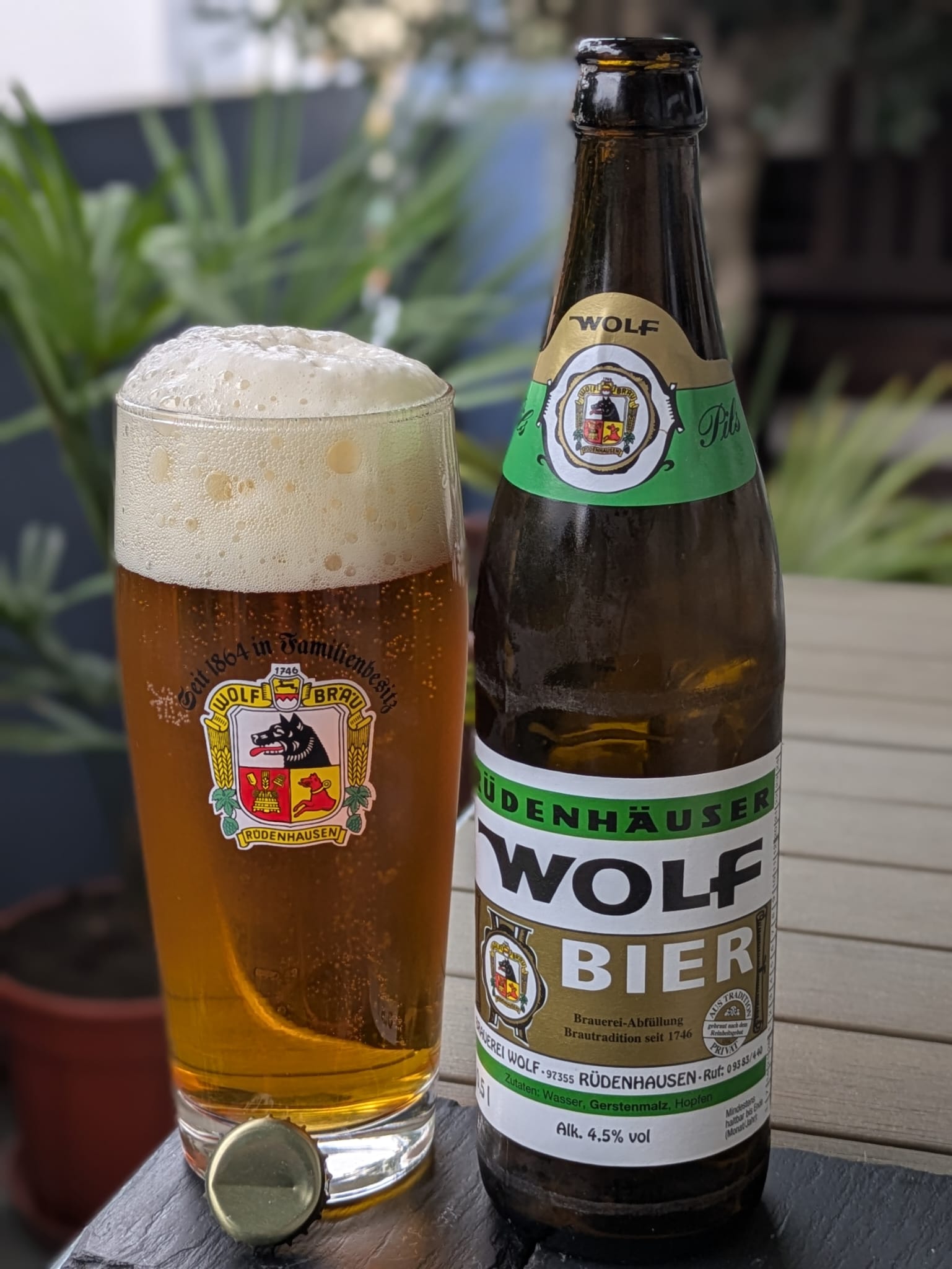 Bierprobe Rüdenhäuser Pils der Brauerei Wolf von FrankenBierFreund