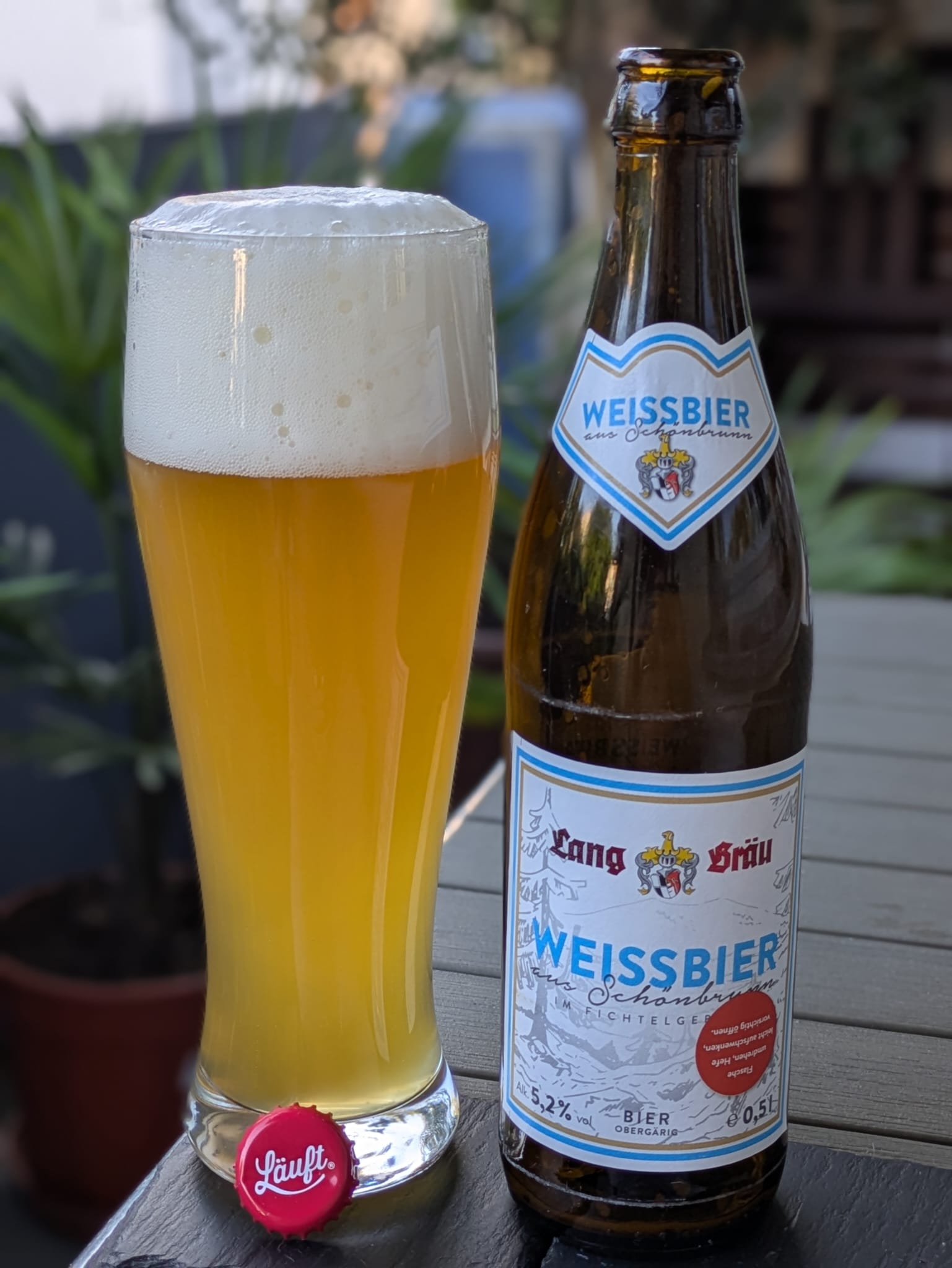 Bierprobe Weißbier von Lang-Bräu von FrankenBierFreund