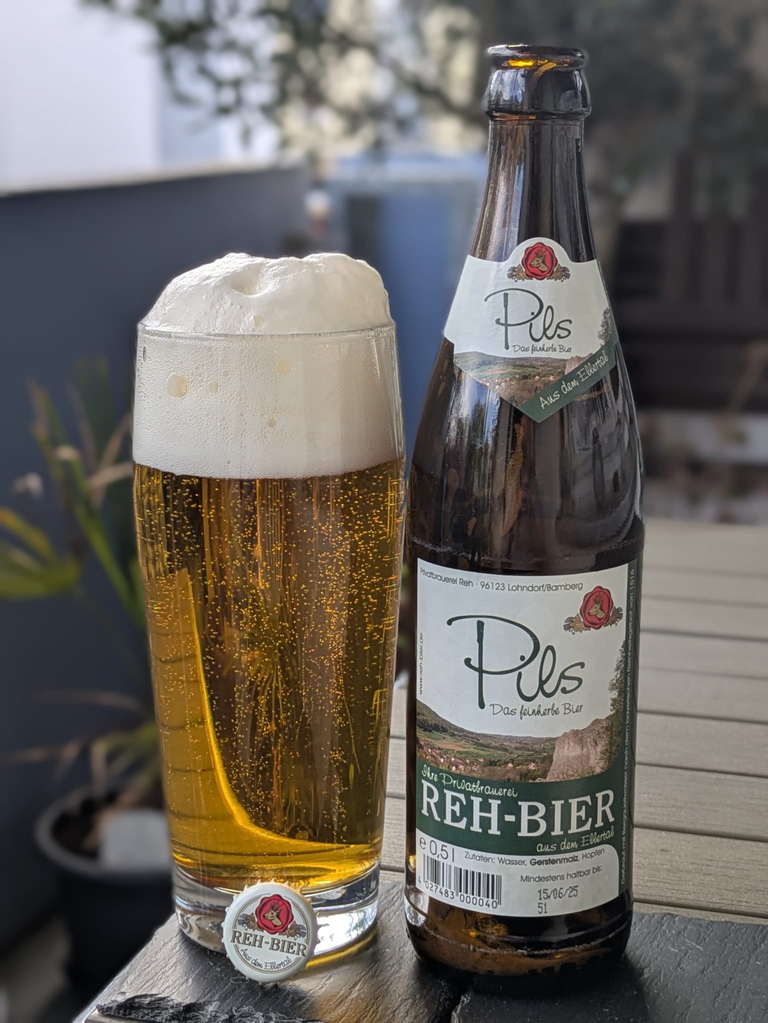 Bierprobe Reh Pils der Privatbrauerei Reh von FrankenBierFreund