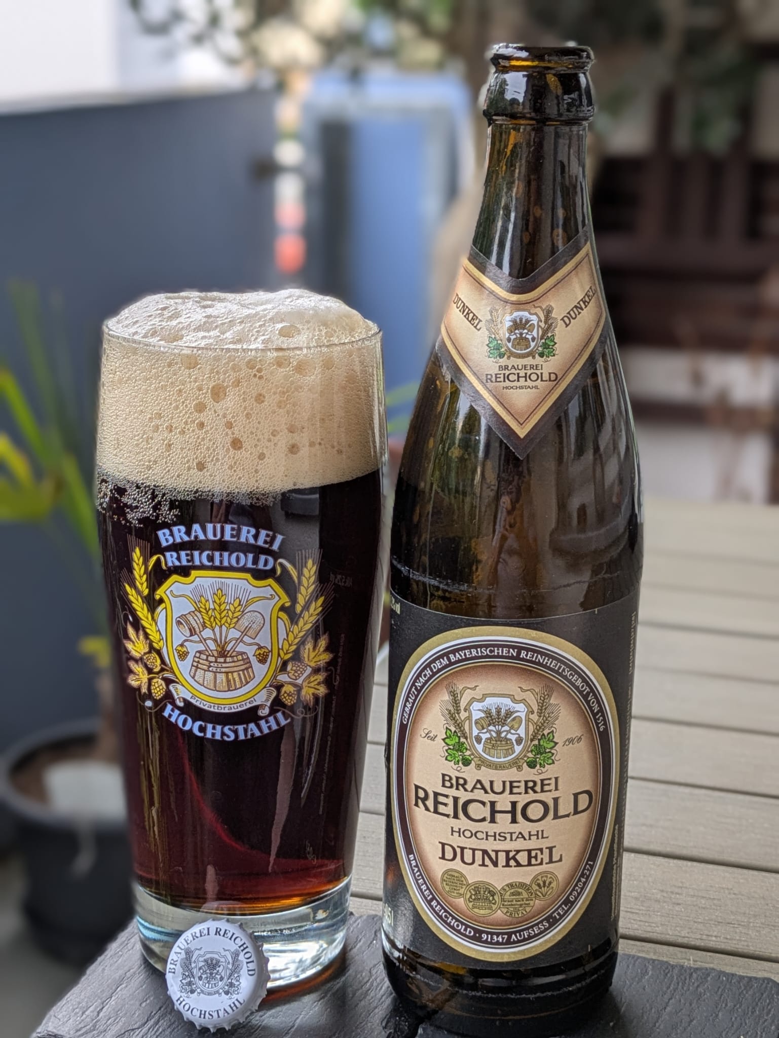 Bierprobe Dunkel der Brauerei Reichold von FrankenBierFreund