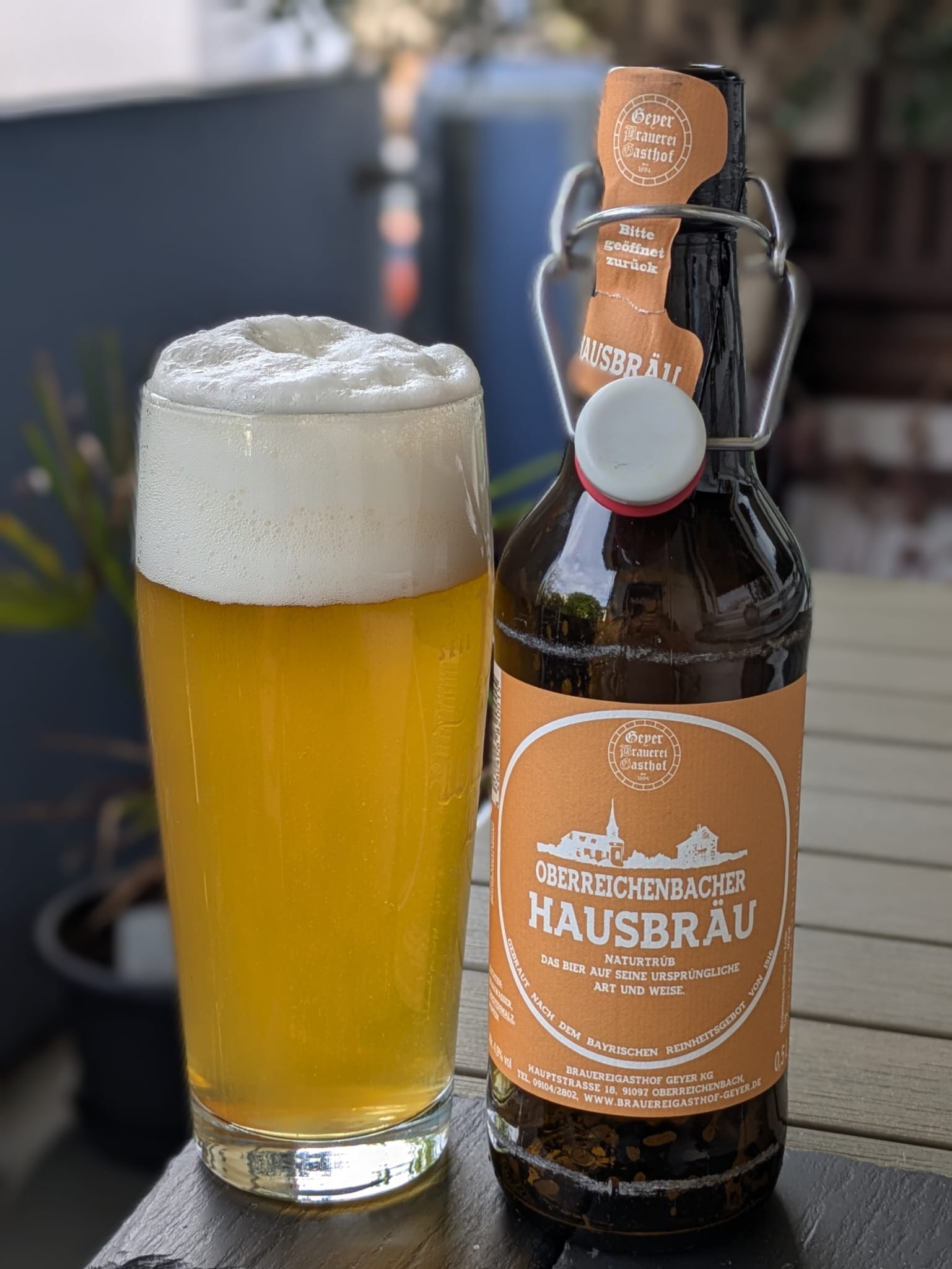 Bierprobe Oberreichenbacher Hausbräu der Brauerei Geyer von FrankenBierFreund