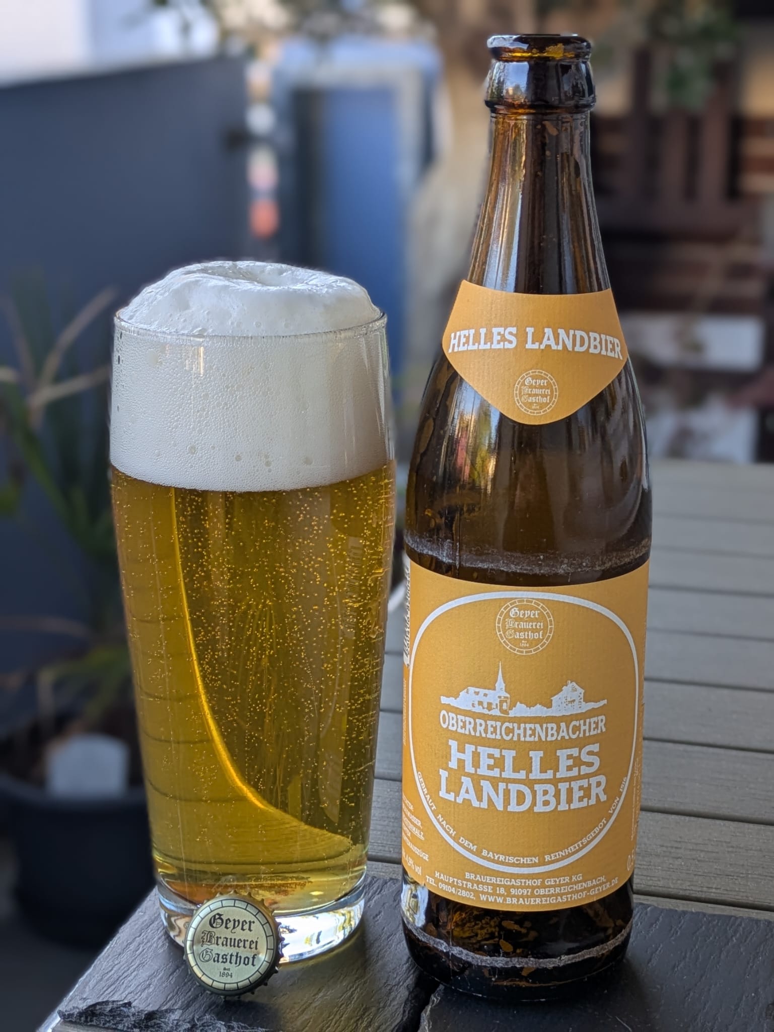 Bierprobe Oberreichenbacher Helles Landbier der Brauerei Geyer von FrankenBierFreund
