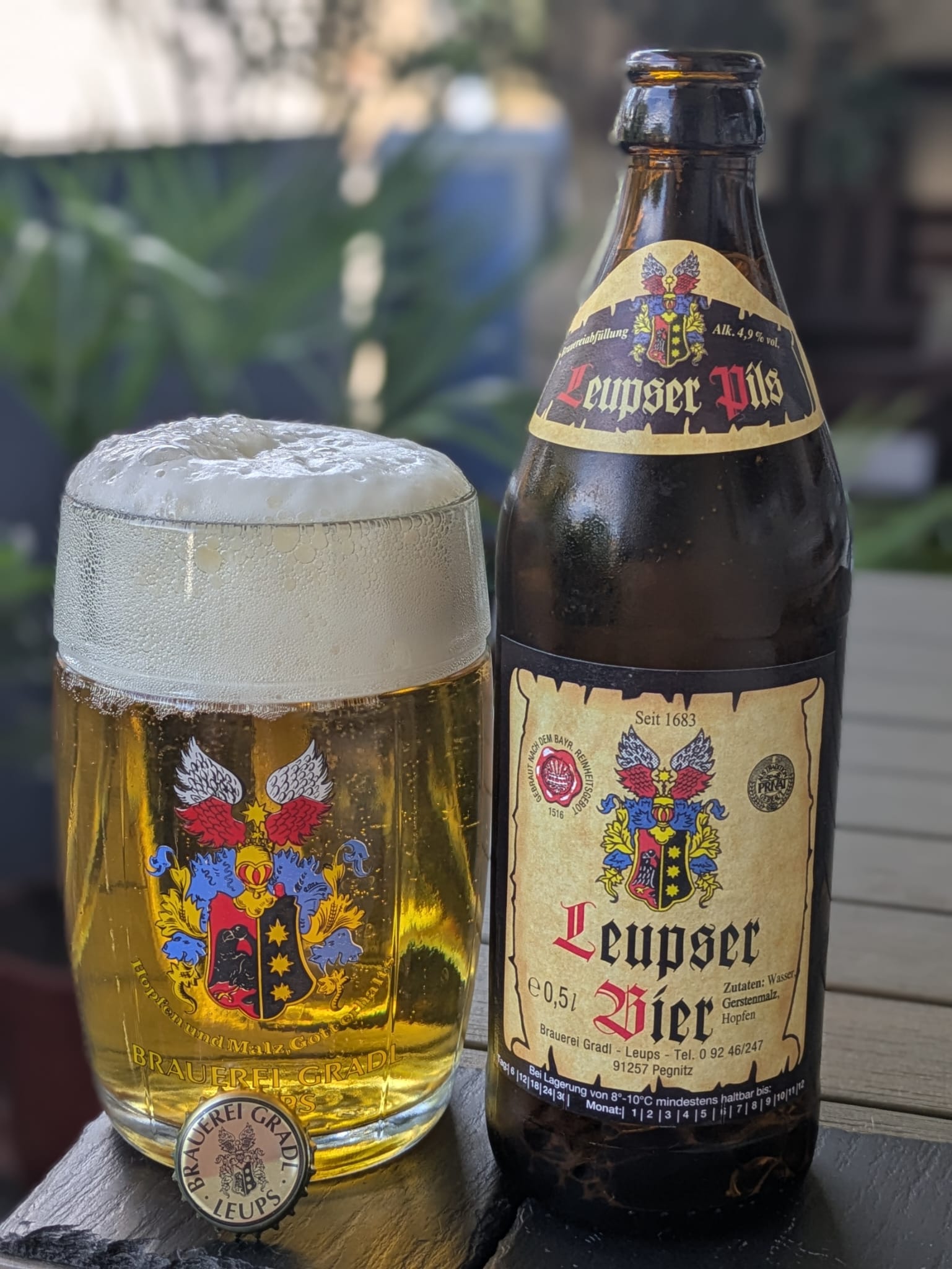 Bierprobe Leupser Pils der Brauerei Gradl von FrankenBierFreund