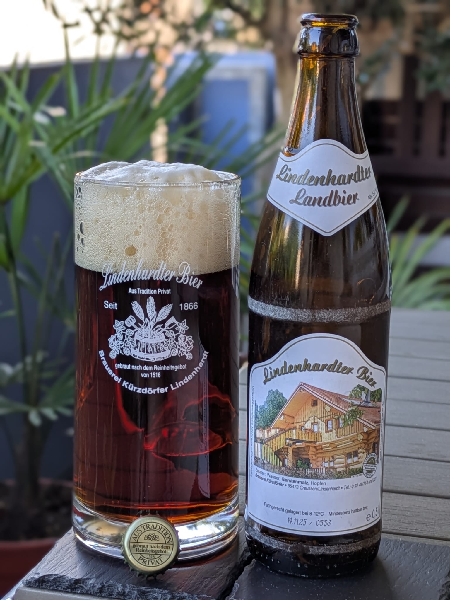 Bierprobe Lindenhardter Landbier der Brauerei Kürzdörfer von FrankenBierFreund