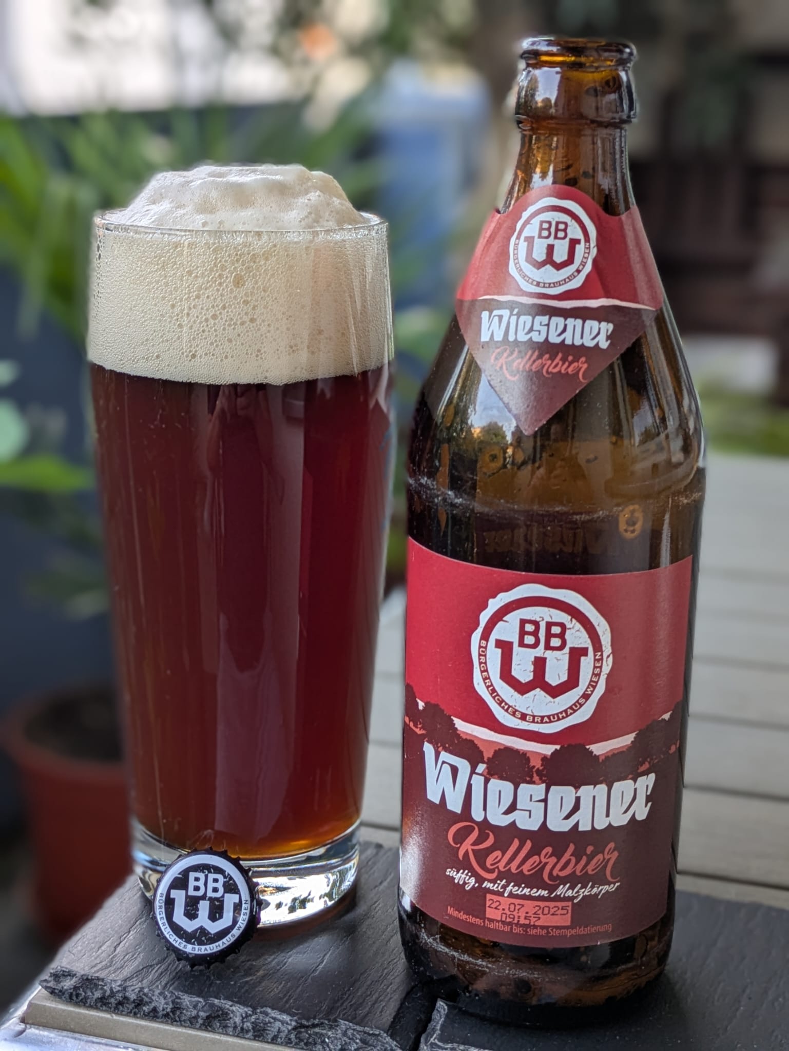 Bierprobe Wiesener Kellerbier vom Brauhaus Wiesen von FrankenBierFreund