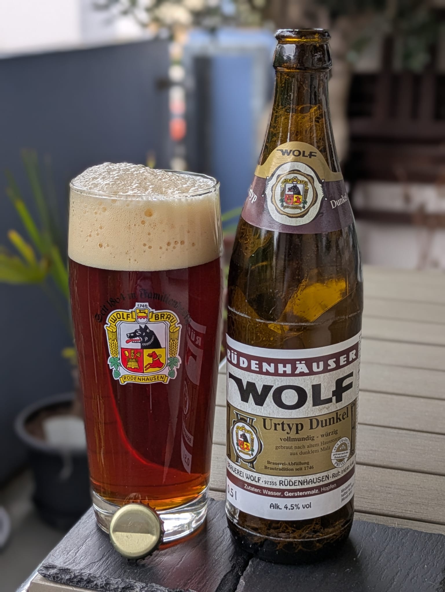 Bierprobe Urtyp Dunkel der Brauerei Wolf von FrankenBierFreund