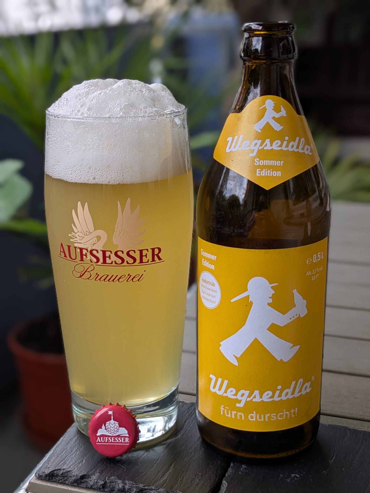 Bierprobe Wegseidla Sommer Edition der Brauerei Aufsesser von FrankenBierFreund