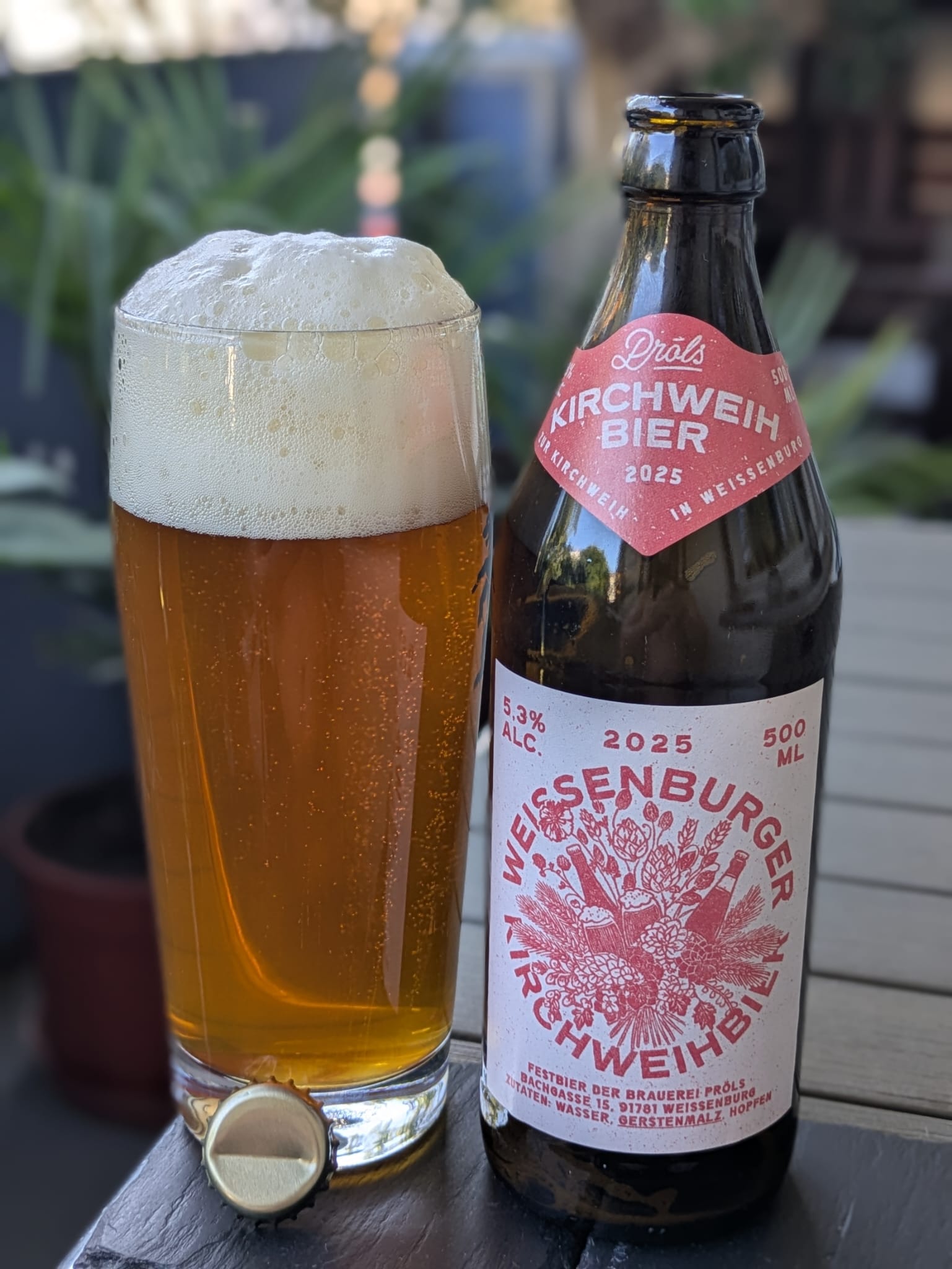 Bierprobe Weißenburger Kirchweihbier der Brauerei Pröls von FrankenBierFreund