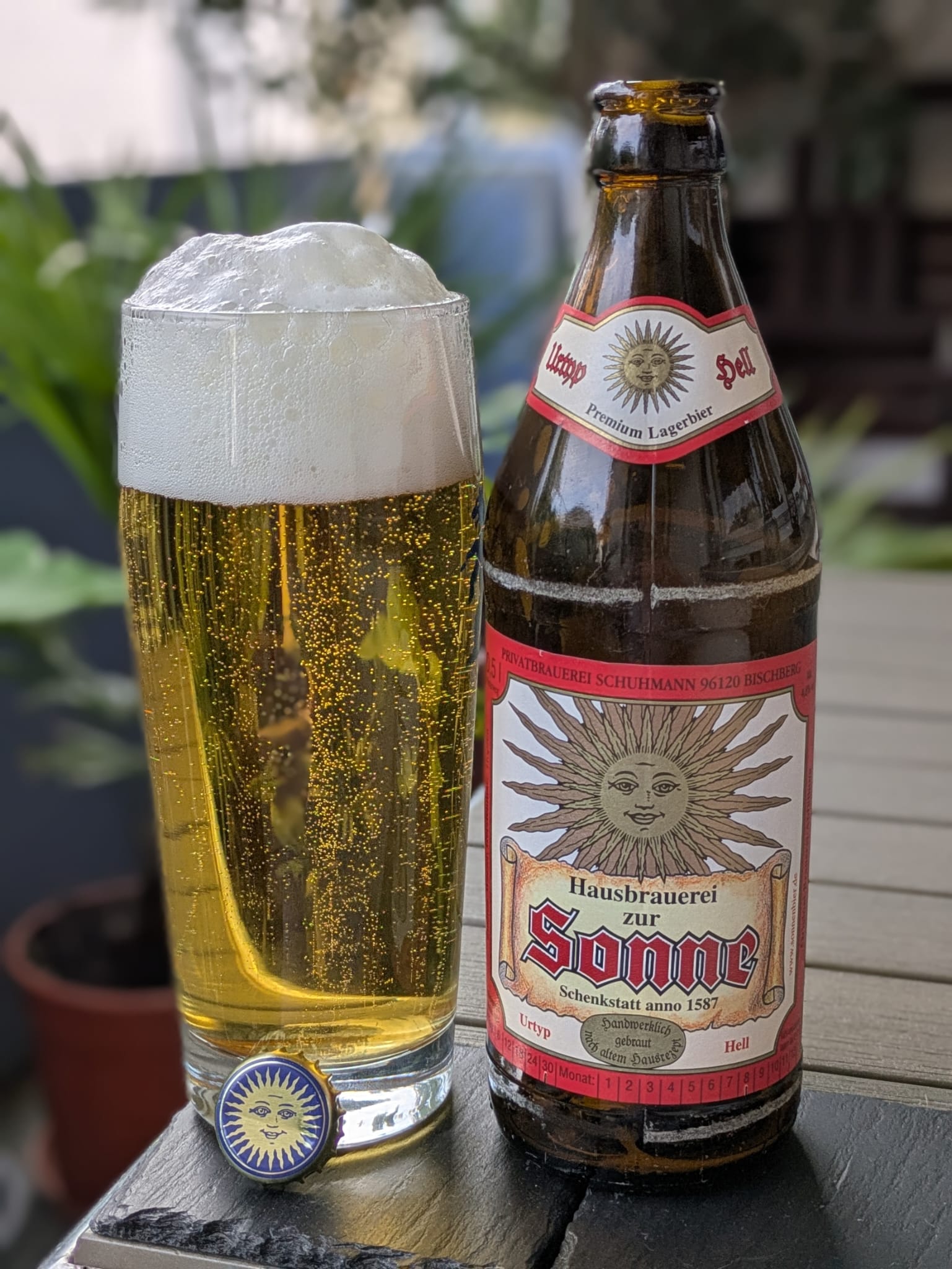Bierpriobe Sonne Urtyp Hell der Brauerei zur Sonne von FrankenBierFreund