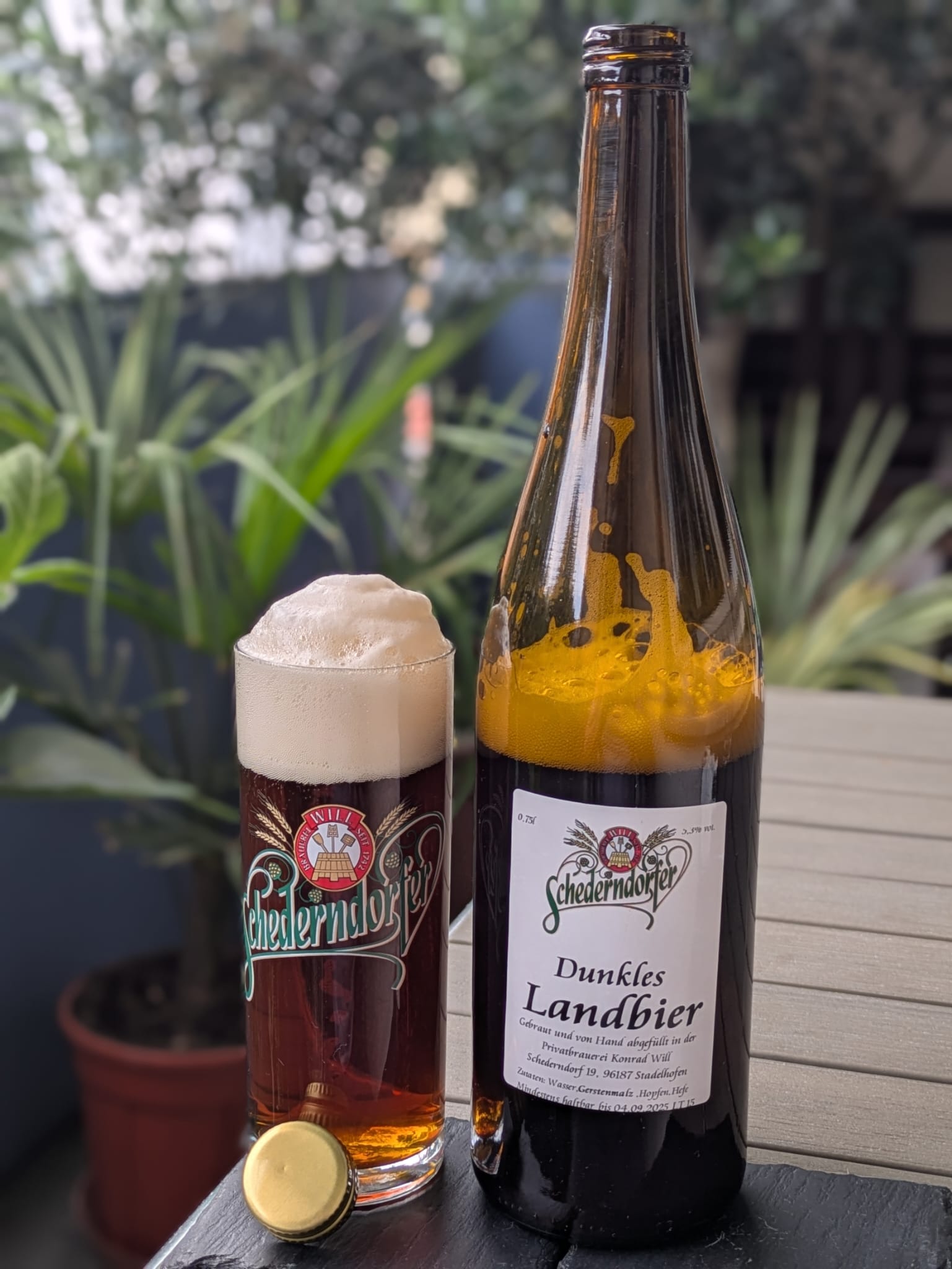 Bierprobe Schederndorfer Landbier Dunkel der Brauerei Will von FrankenBierFreund
