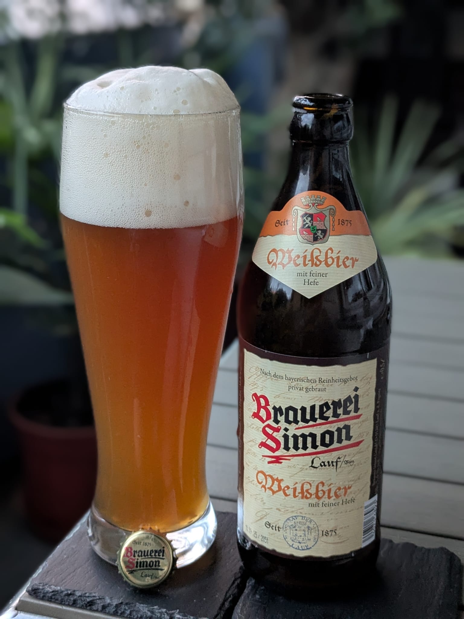 Bierprobe Weißbier der Brauerei Simon von FrankenBierFreund