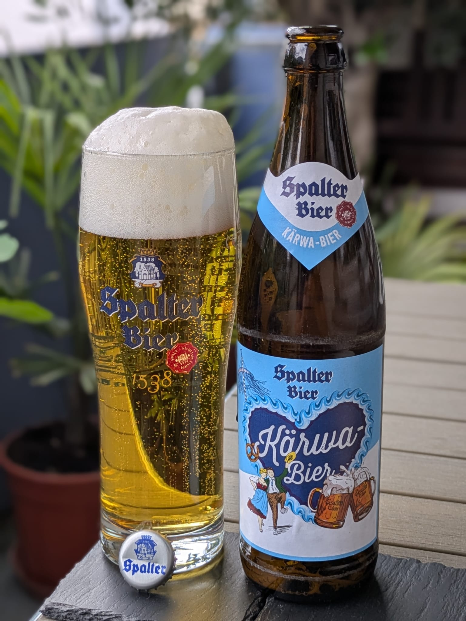 Bierprobe Spalter Kärwa-Bier der Stadtbrauerei Spalt von FrankenBierFreund