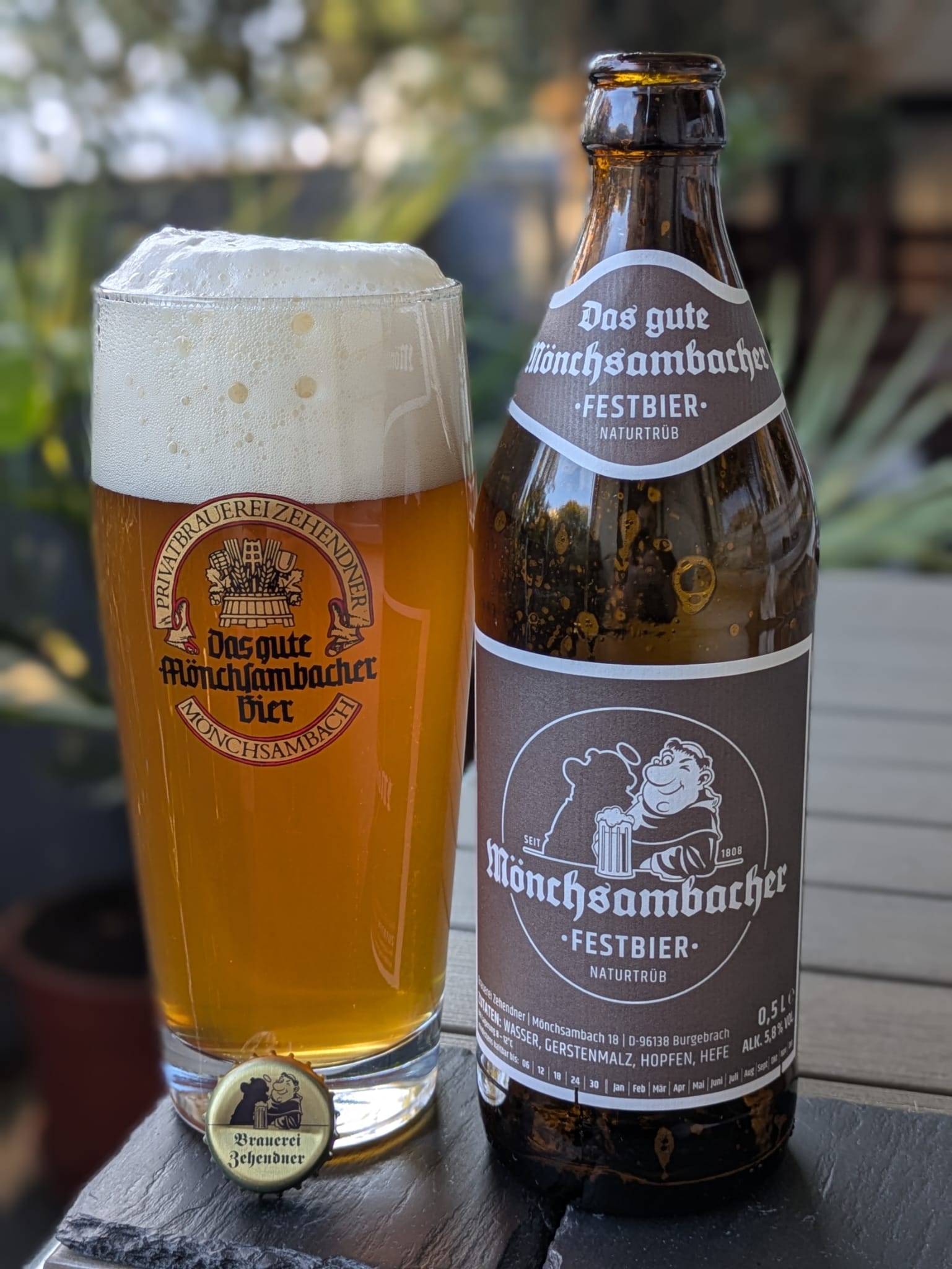 Bierprobe Mönchsambacher Festbier der Brauerei Zehendner von FrankenBierFreund