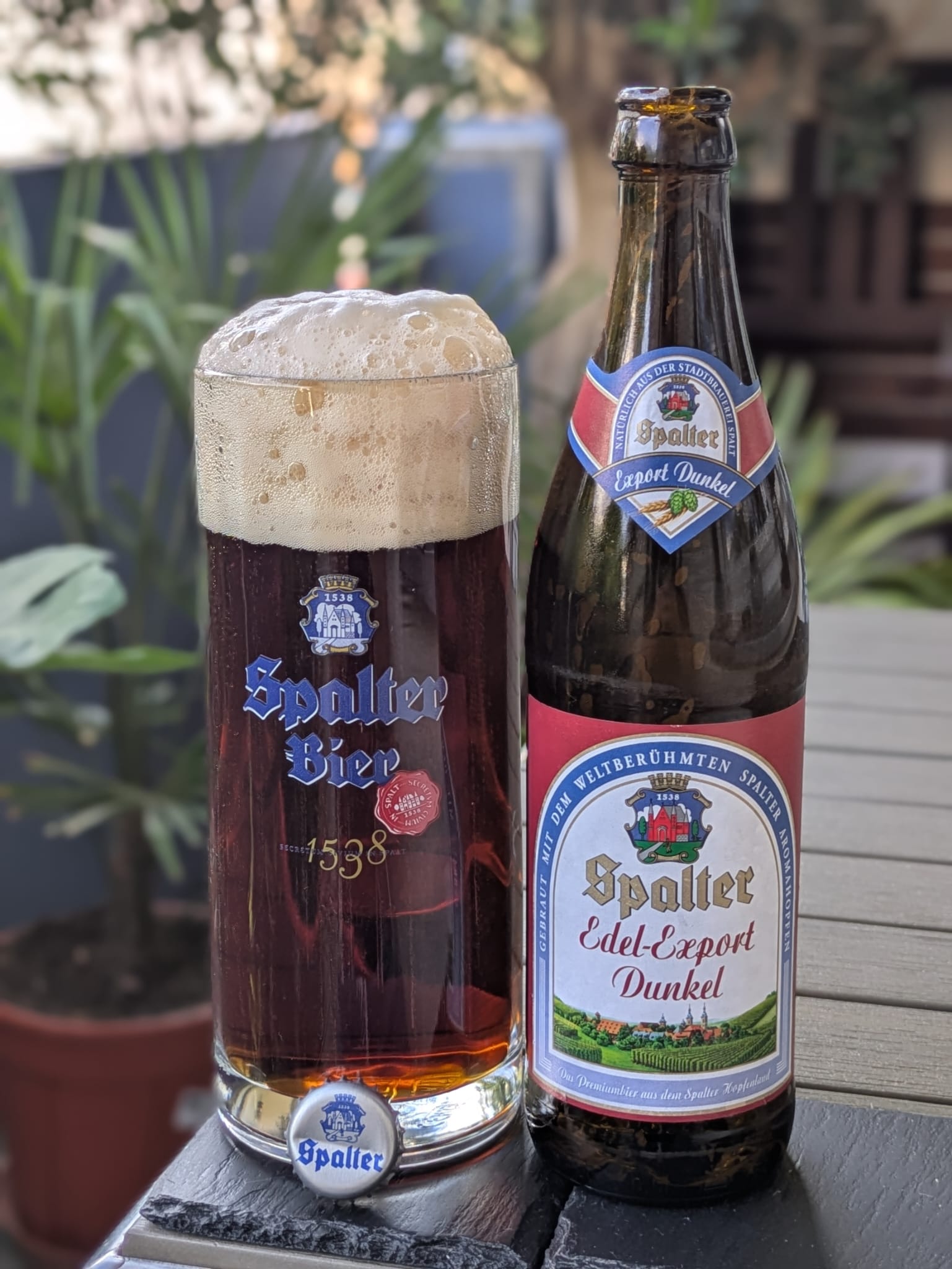 Bierprobe Spalter Edel-Export Dunkel der Stadtbrauerei Spalt von FrankenBierFreund
