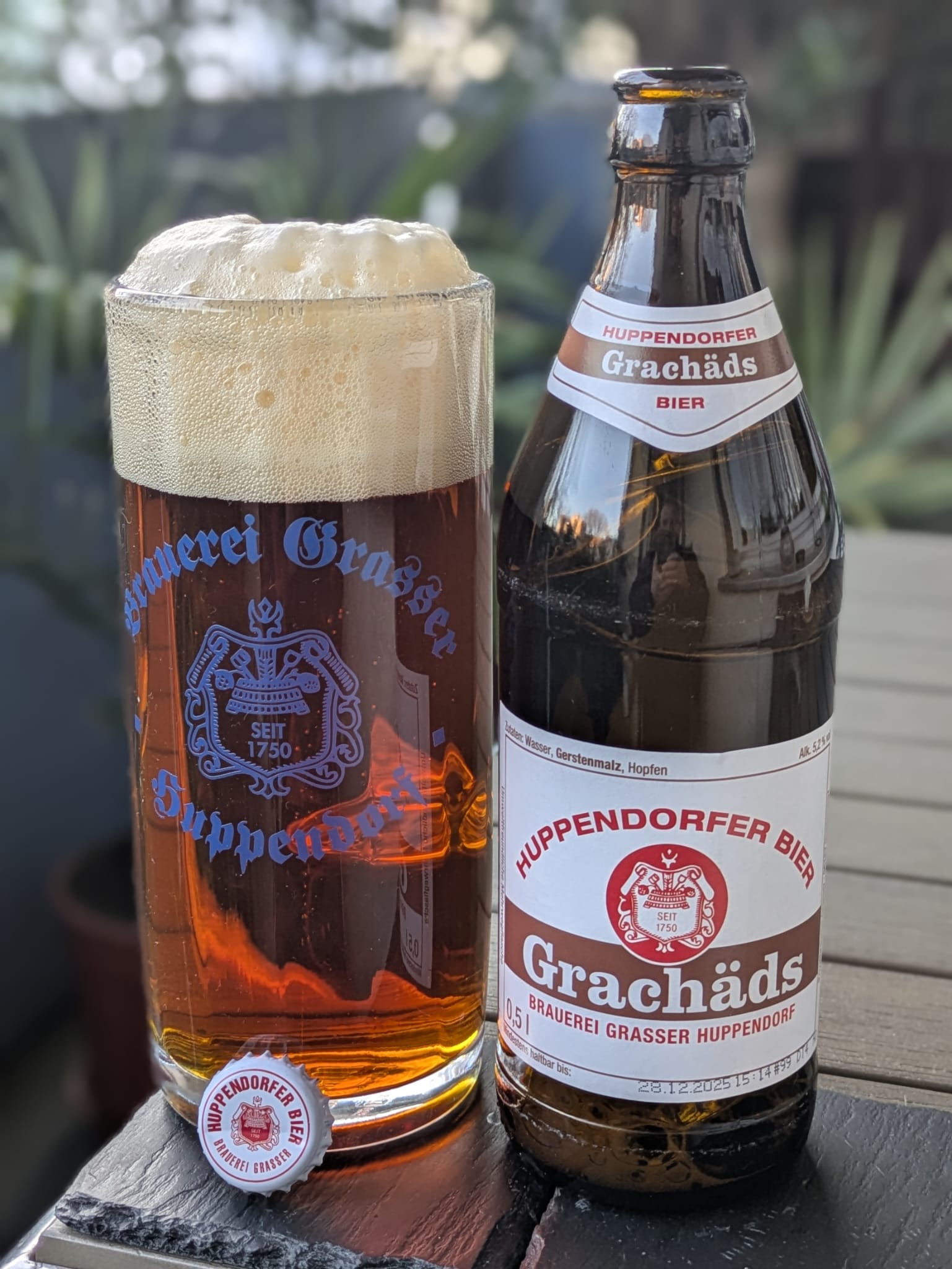 Bierprobe Huppendorfer Grachäds der Brauerei Grasser von FrankenBierFreund
