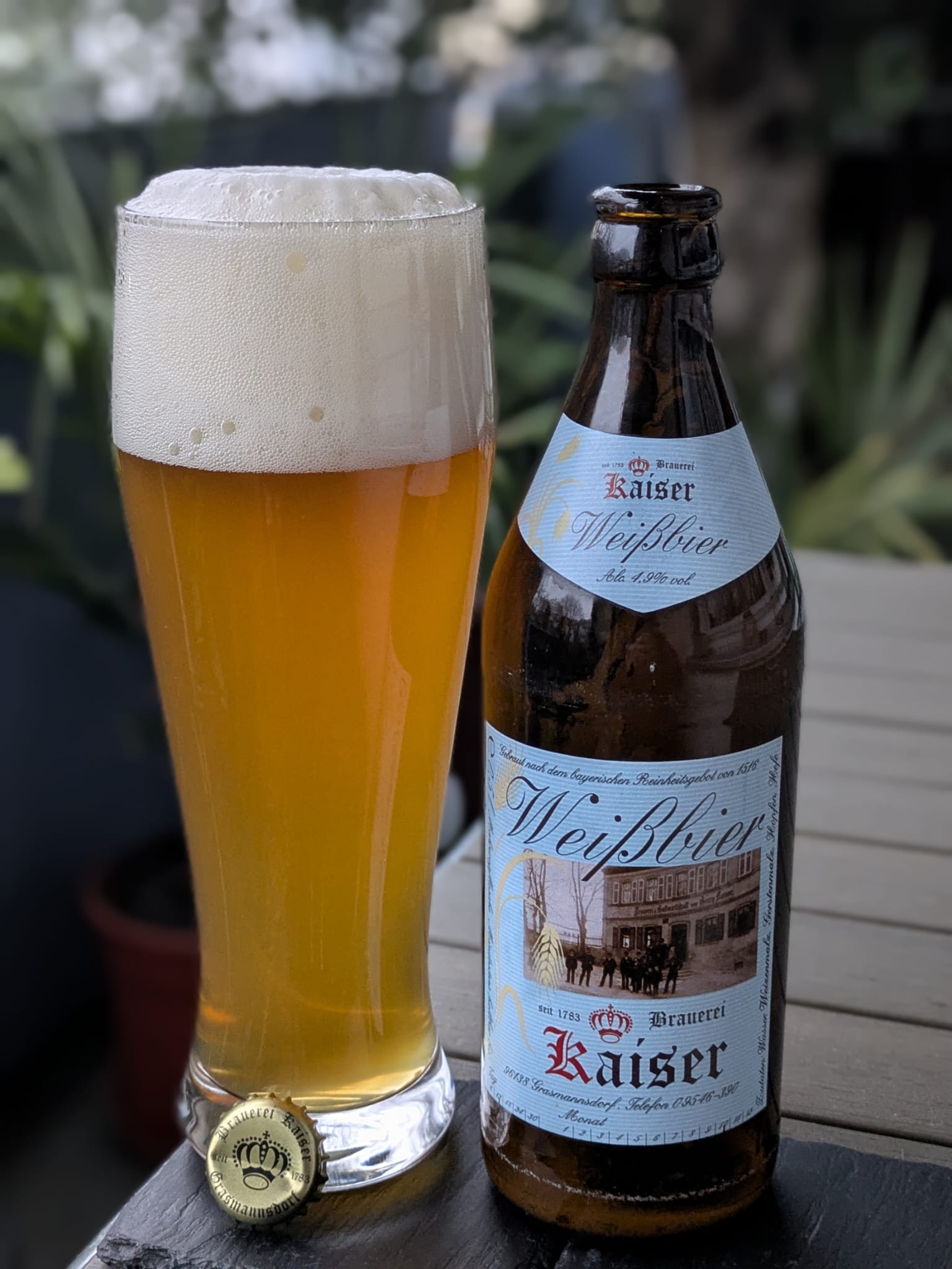 Bierprobe Weißbier der Brauerei Kaiser von FrankenBierFreund