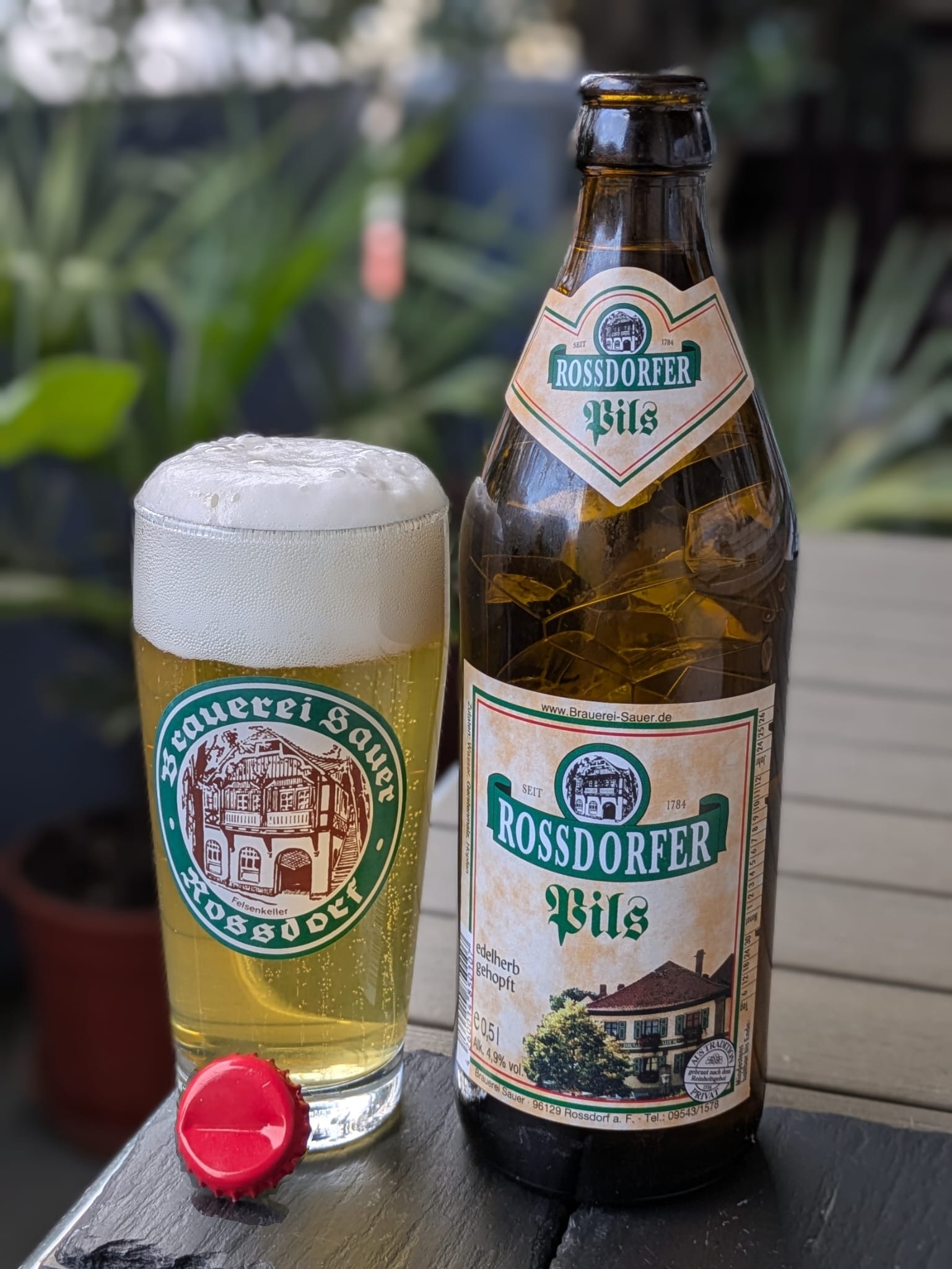 Bierprobe Rossdorfer Pils der Brauerei Sauer von FrankenBierFreund