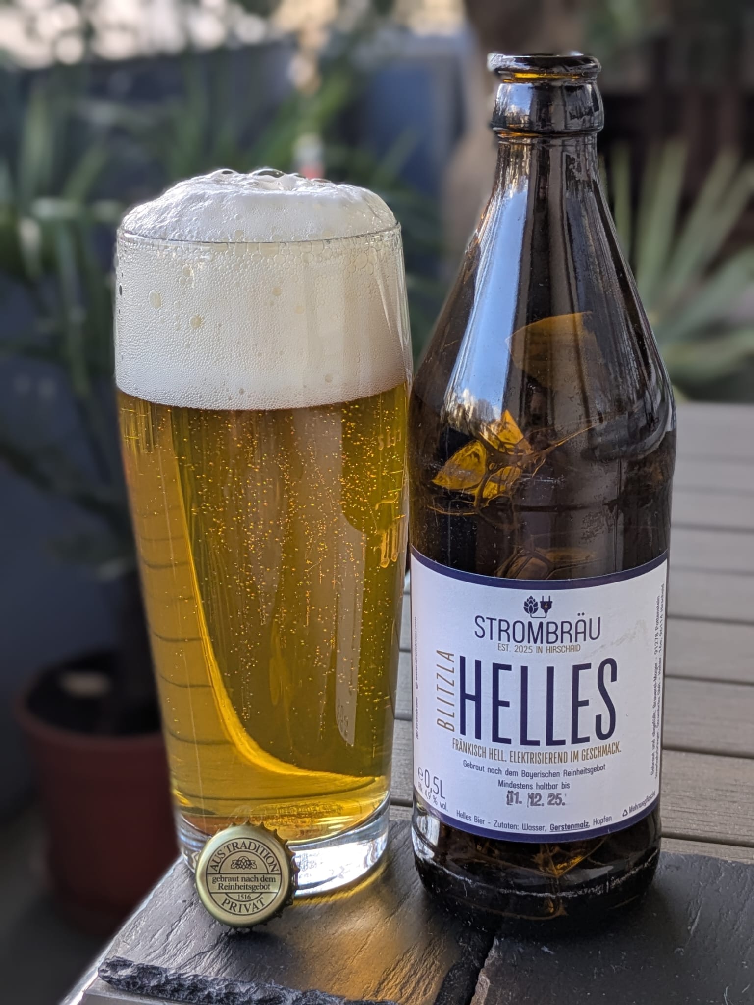 Bierprobe Blitzla Helles von Strombräu von FrankenBierFreund